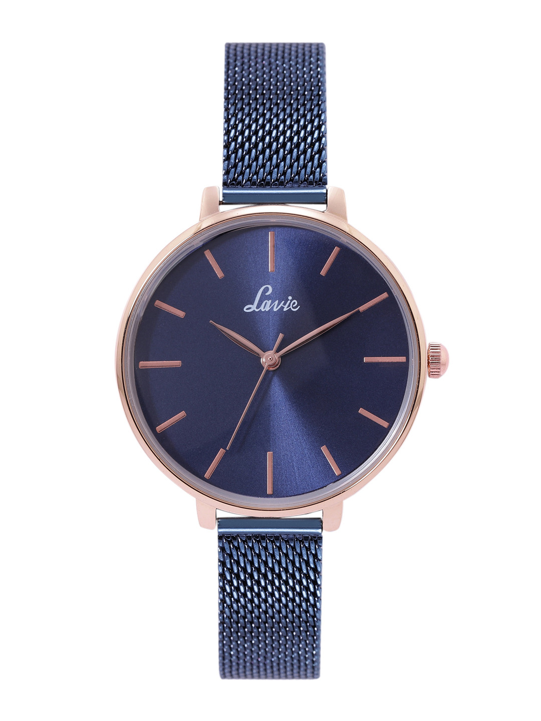 Lavie Women Patterned Dial & Stainless Steel Straps Analogue Watch LV-W-1002B