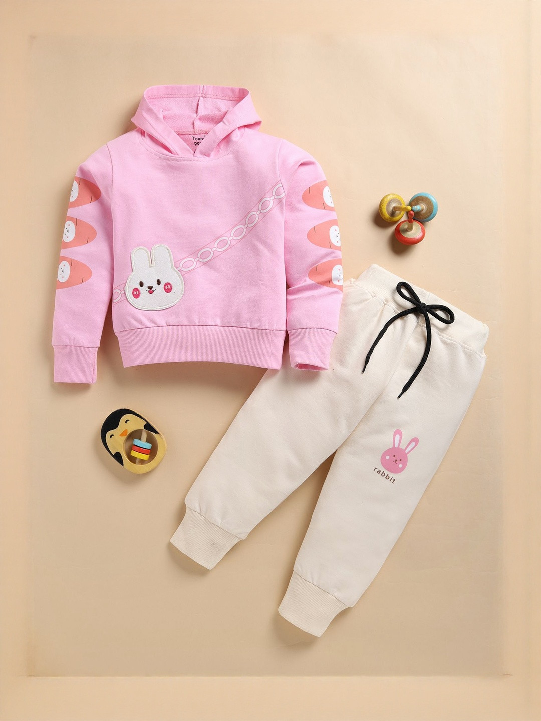 Toonyport Girls Printed Long Sleeves Sweatshirt With Joggers Clothing Set