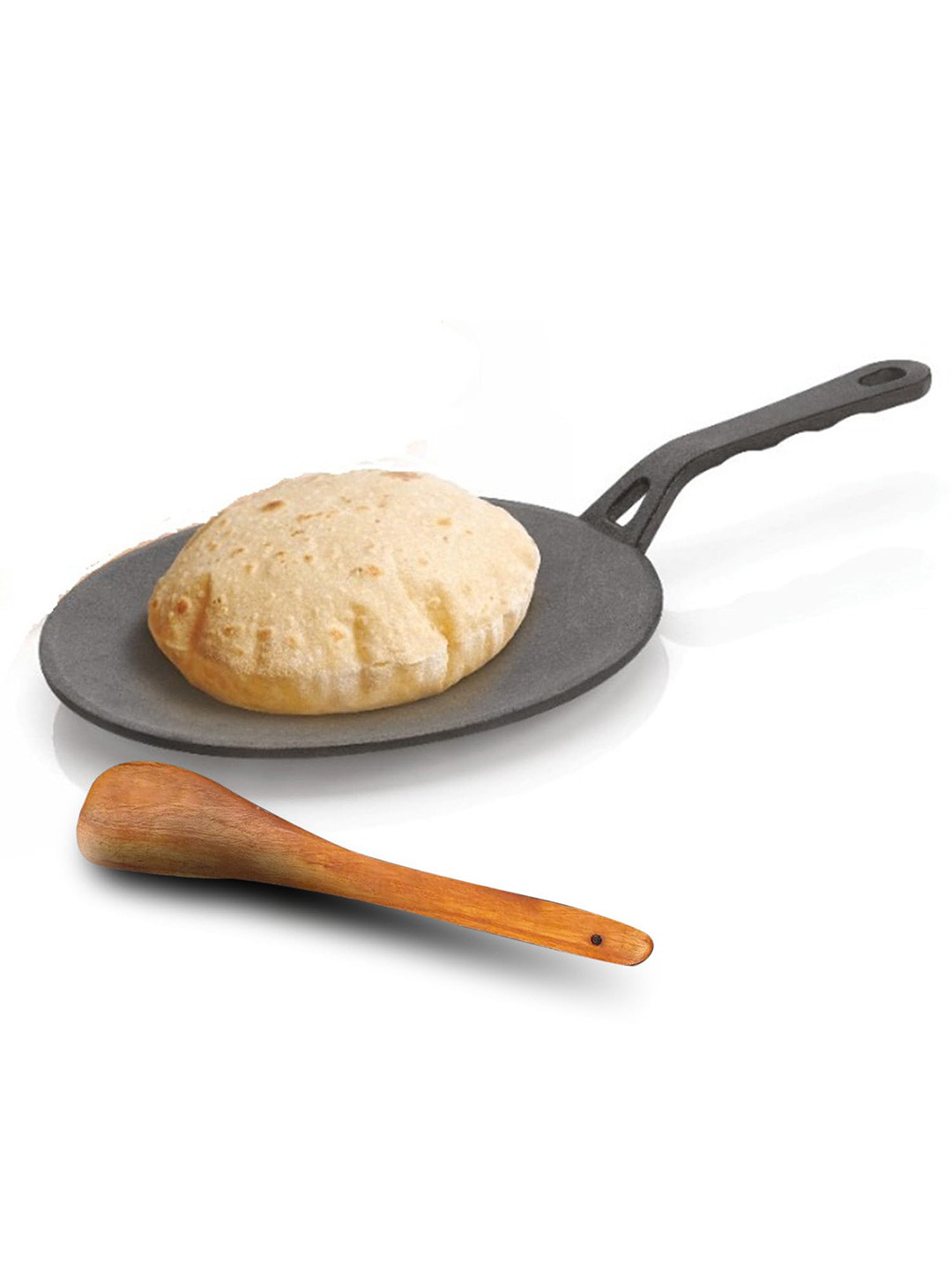 Lifelong 2 Pieces Black Dishwasher Safe Cast Iron Cookware Set