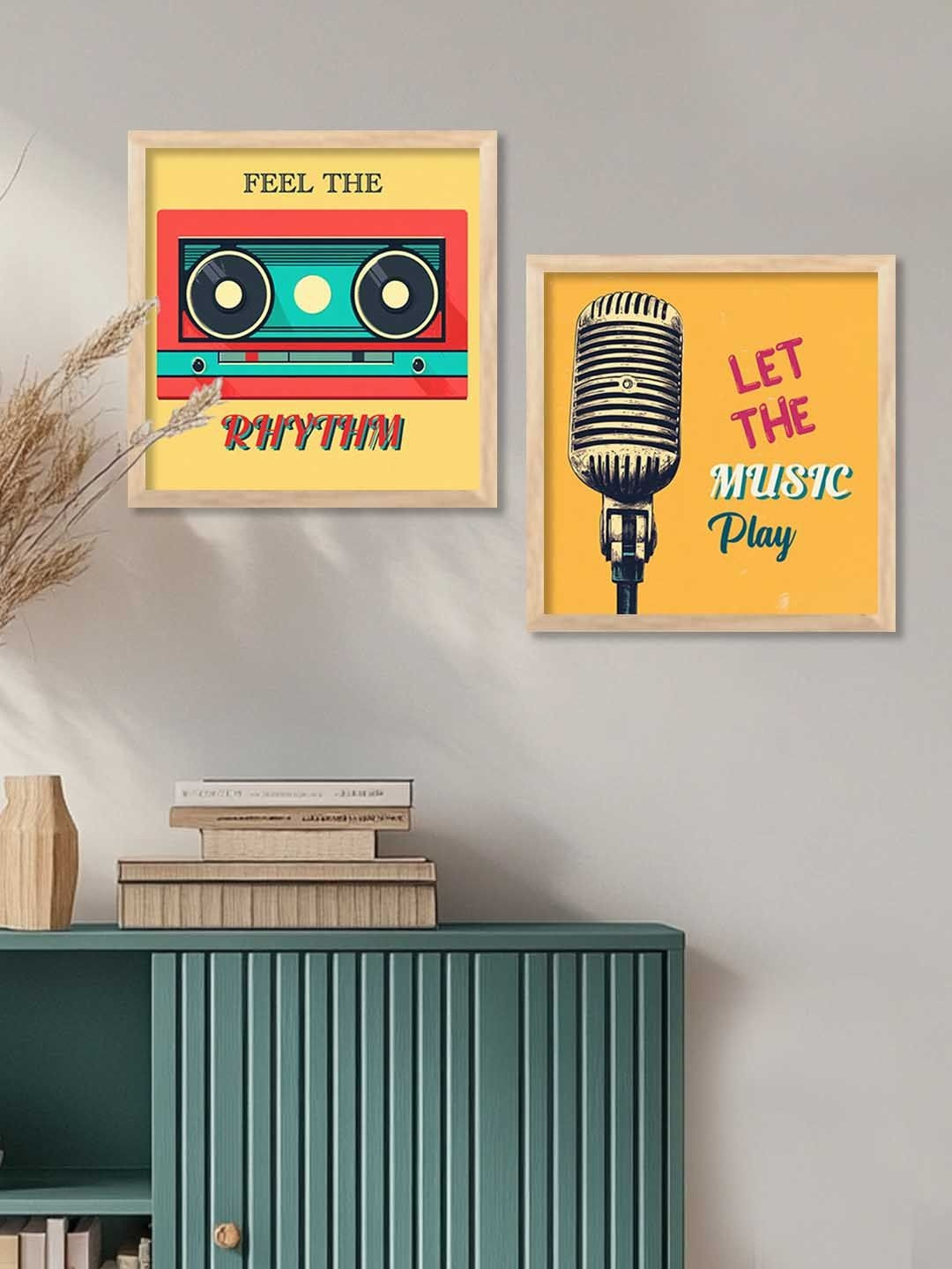 HotHouse Yellow 2 Piece MDF Other Wall Paintings