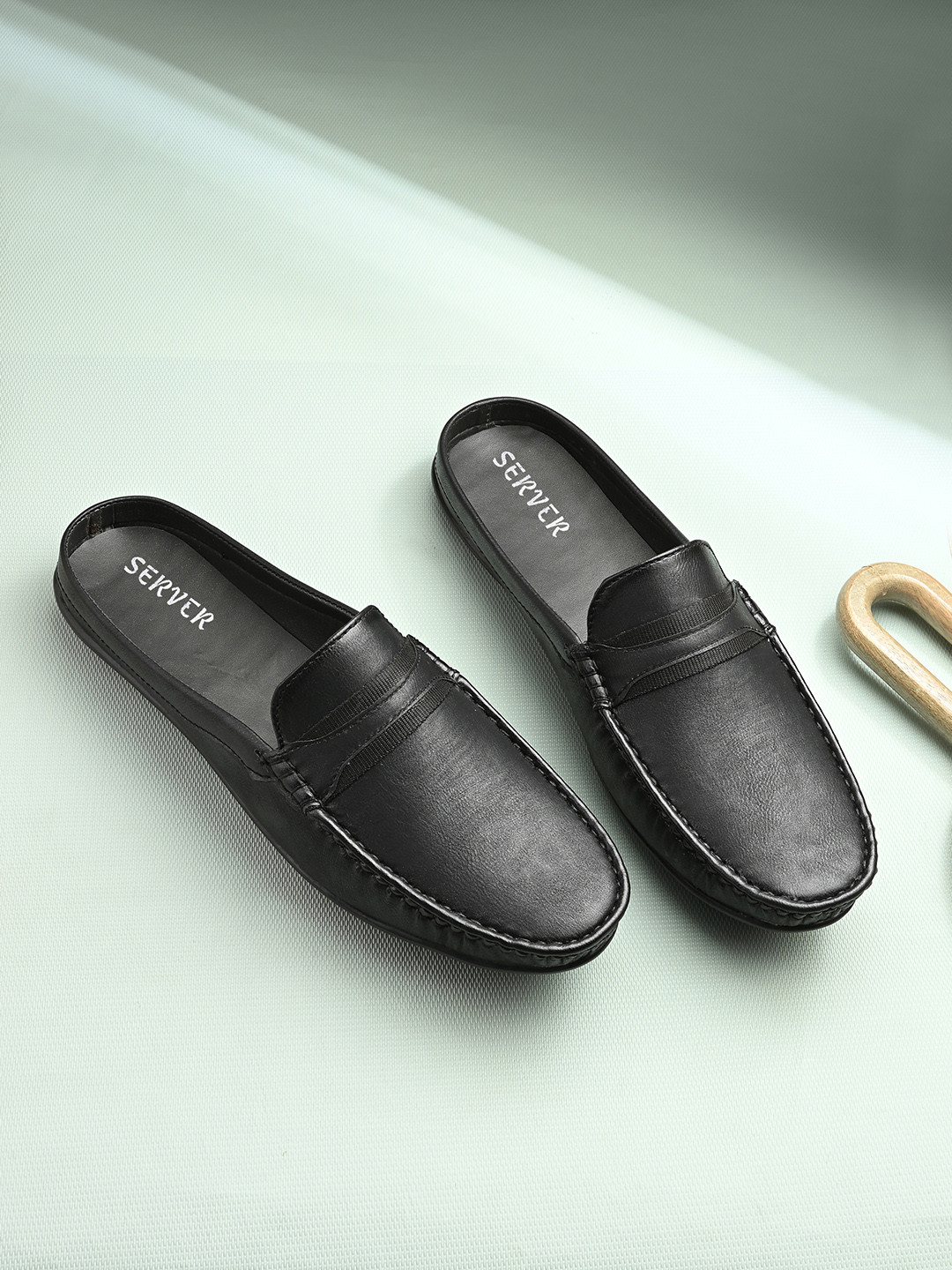 SERVER Men Round Toe Slip-On Loafers