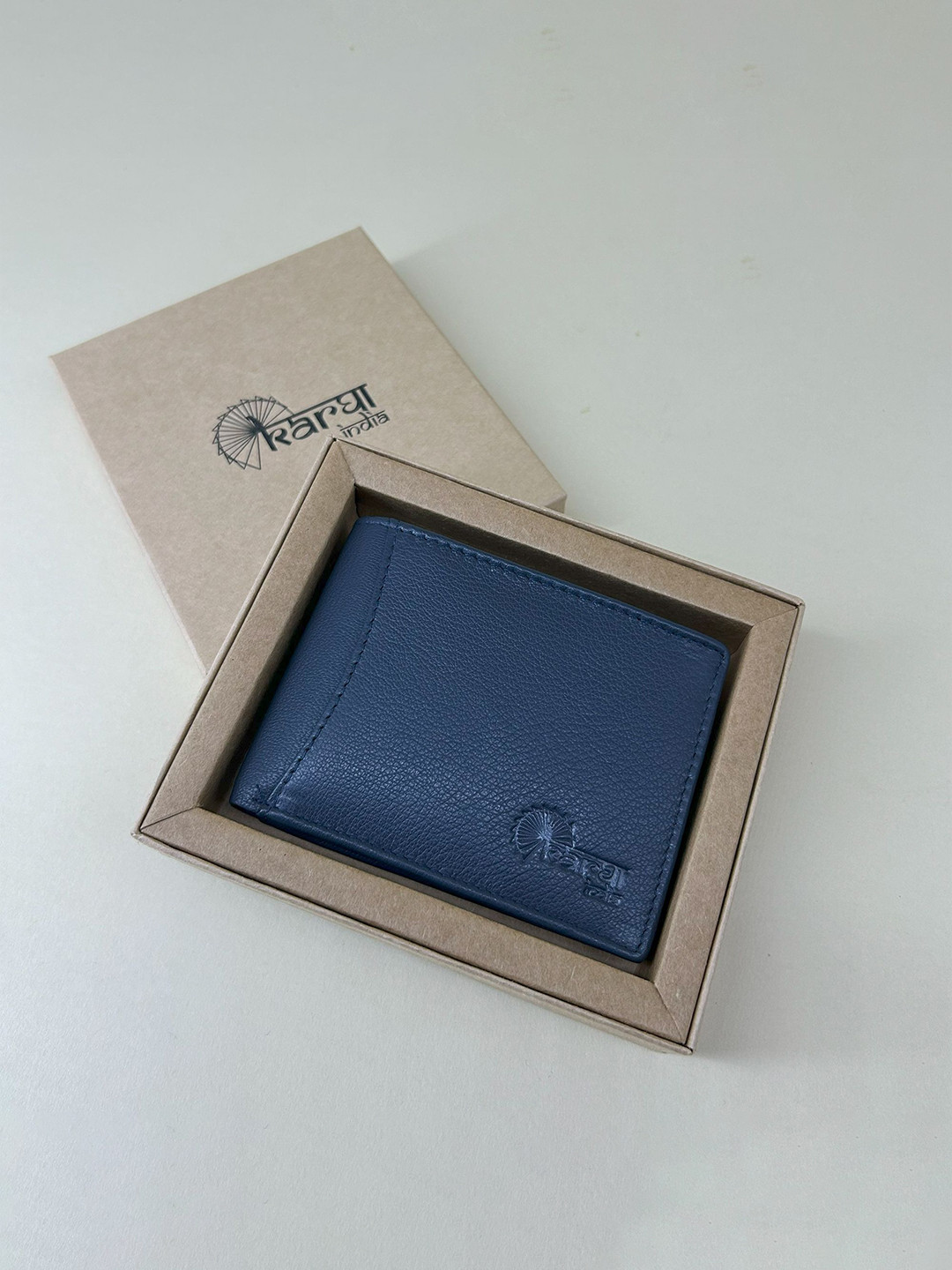 KARGHA INDIA Unisex Solid Leather Three Fold Wallet