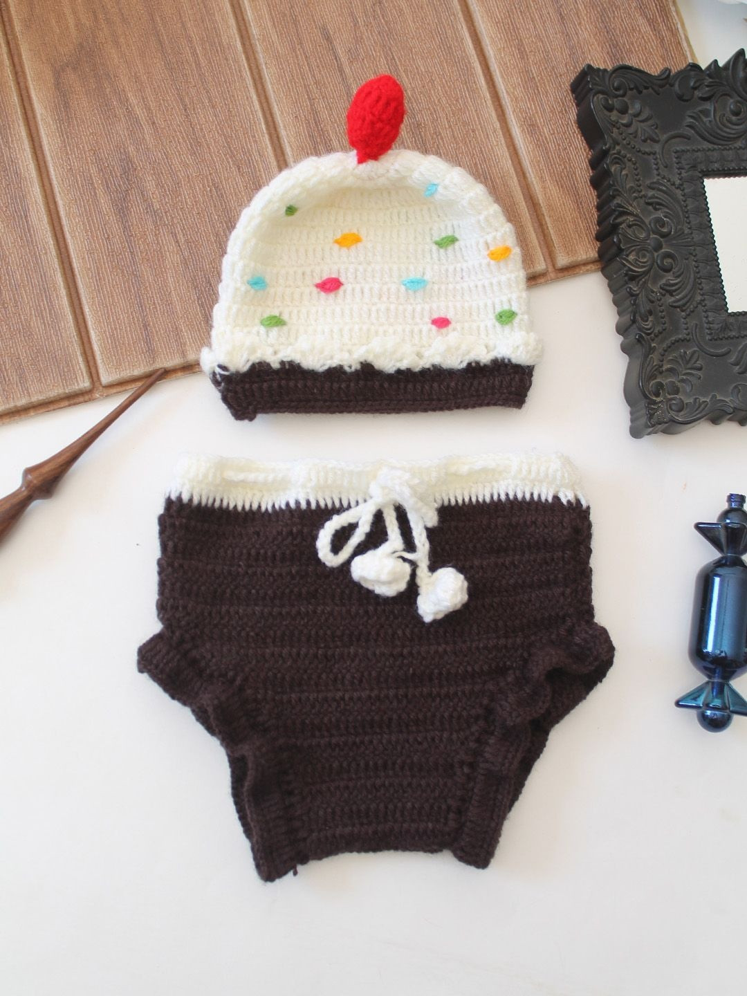 Woonie Infant Kids Ice-cream Design Baby Photoshoot Props