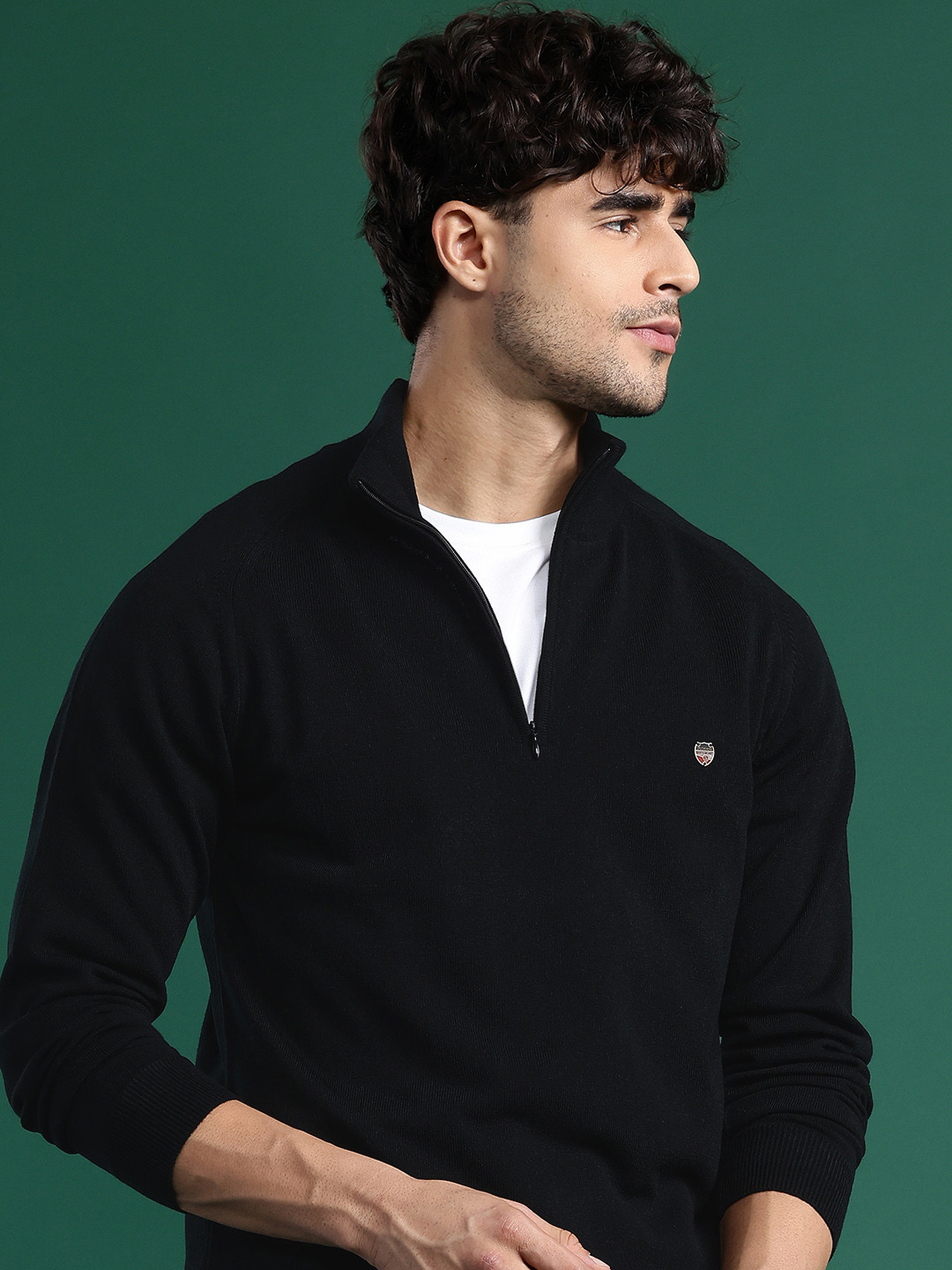 Cayman Woollen Half-Zipper Pullover