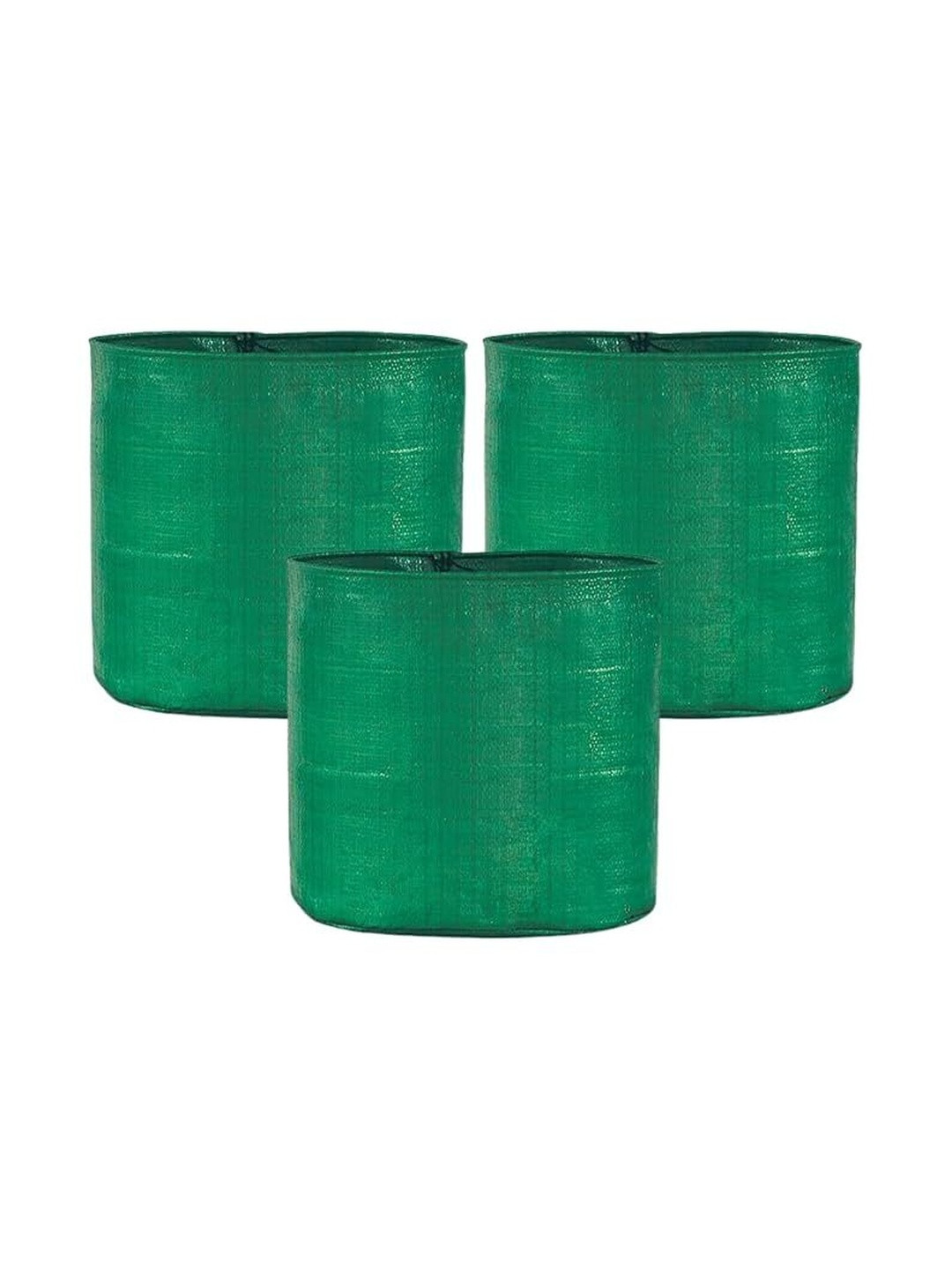 Singhal 3Pcs Green Reusable Round Planters With Excellent Drainage