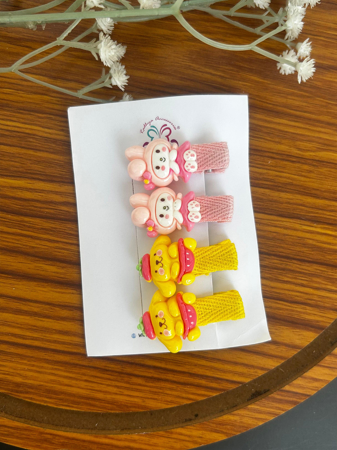 Radhya Accessories Women Set of 4 Cartoon Kuromi Alligator Hair Clips