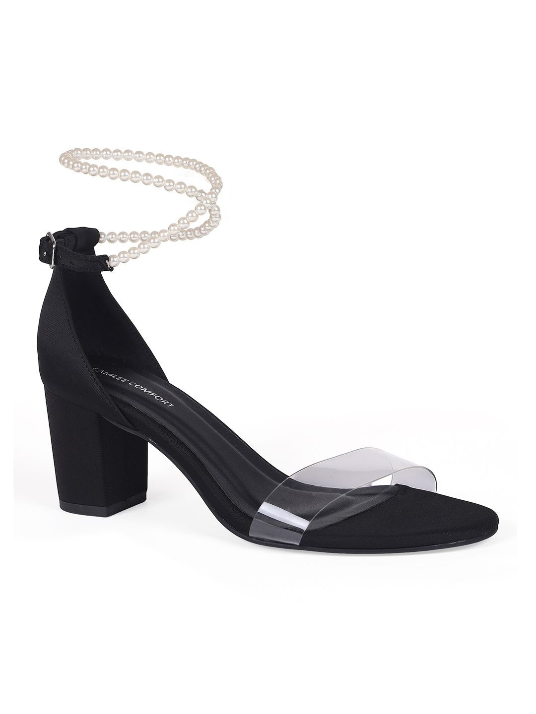 CAMLEE COMFORT Women Pearl Ankle Loop Block Heels