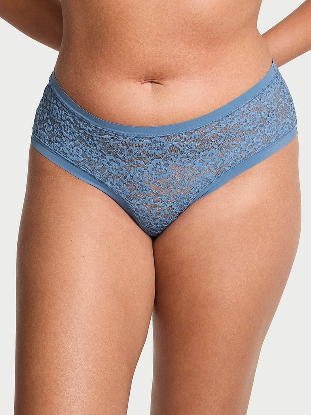Victoria's Secret Women Self Design No-Show Lacie Cheeky Panty