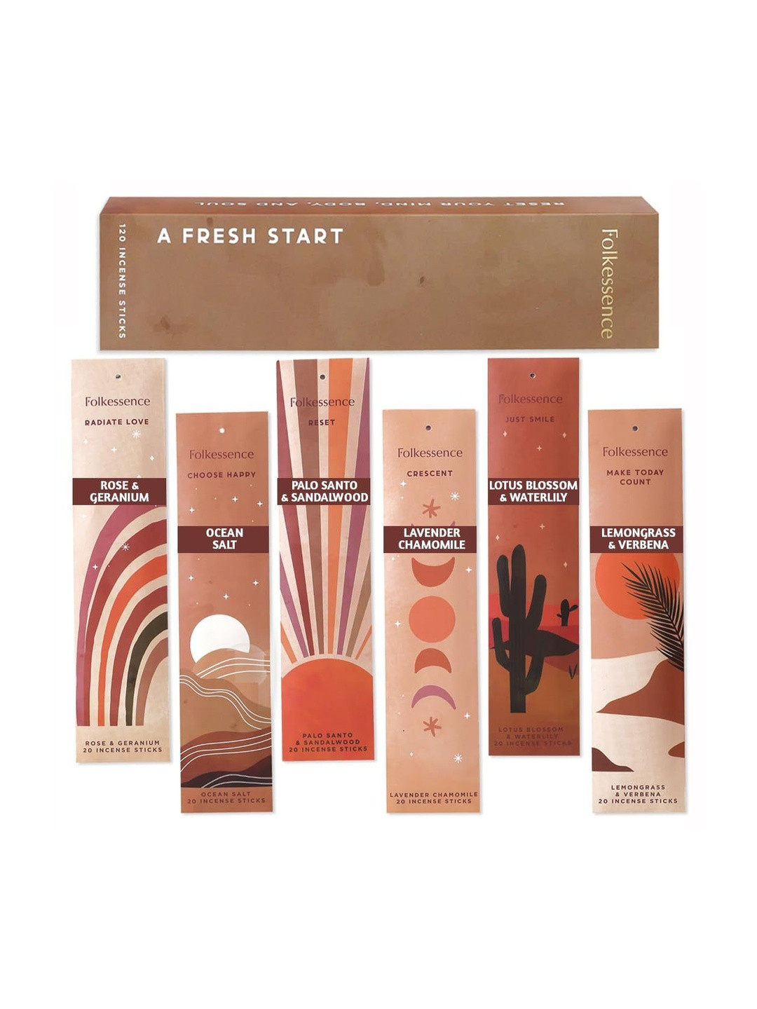 FOLKULTURE Brown 6 Pieces A Fresh Start Eco-Friendly Incense Sticks