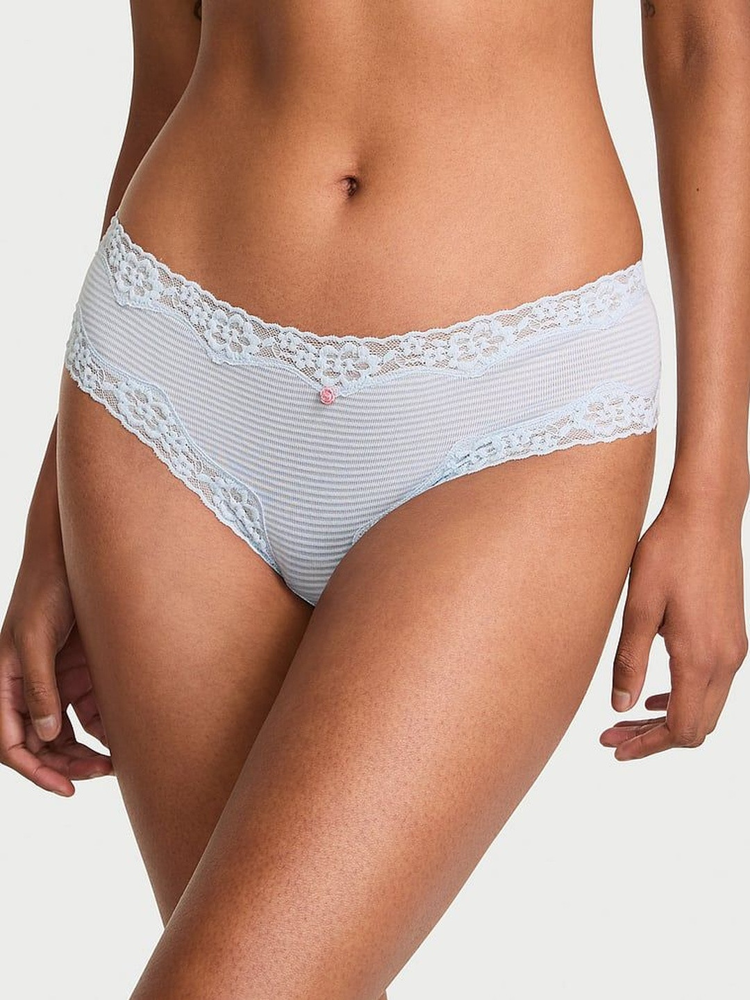 Victoria's Secret Women Self Designed Low-Rise Lace-Waist Basic Briefs