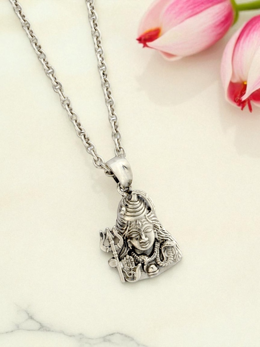 Azita 925 Sterling Silver Unisex Shiv Ji pendant