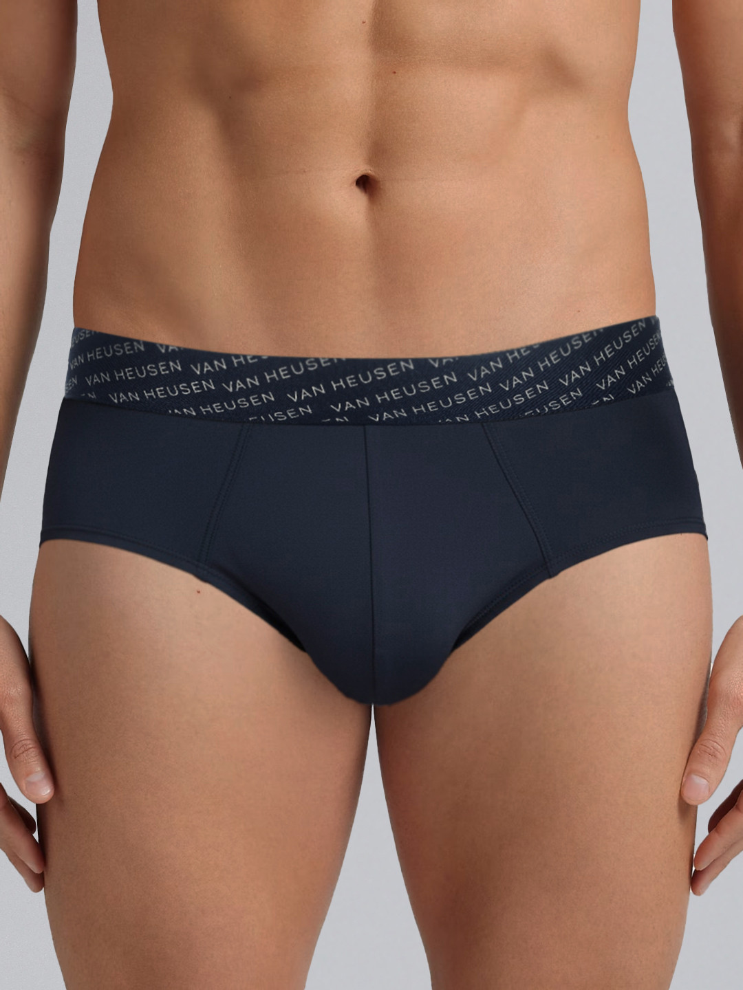 Van Heusen Innerwear Men Brand Logo Printed Outer Elastic Waistband Briefs