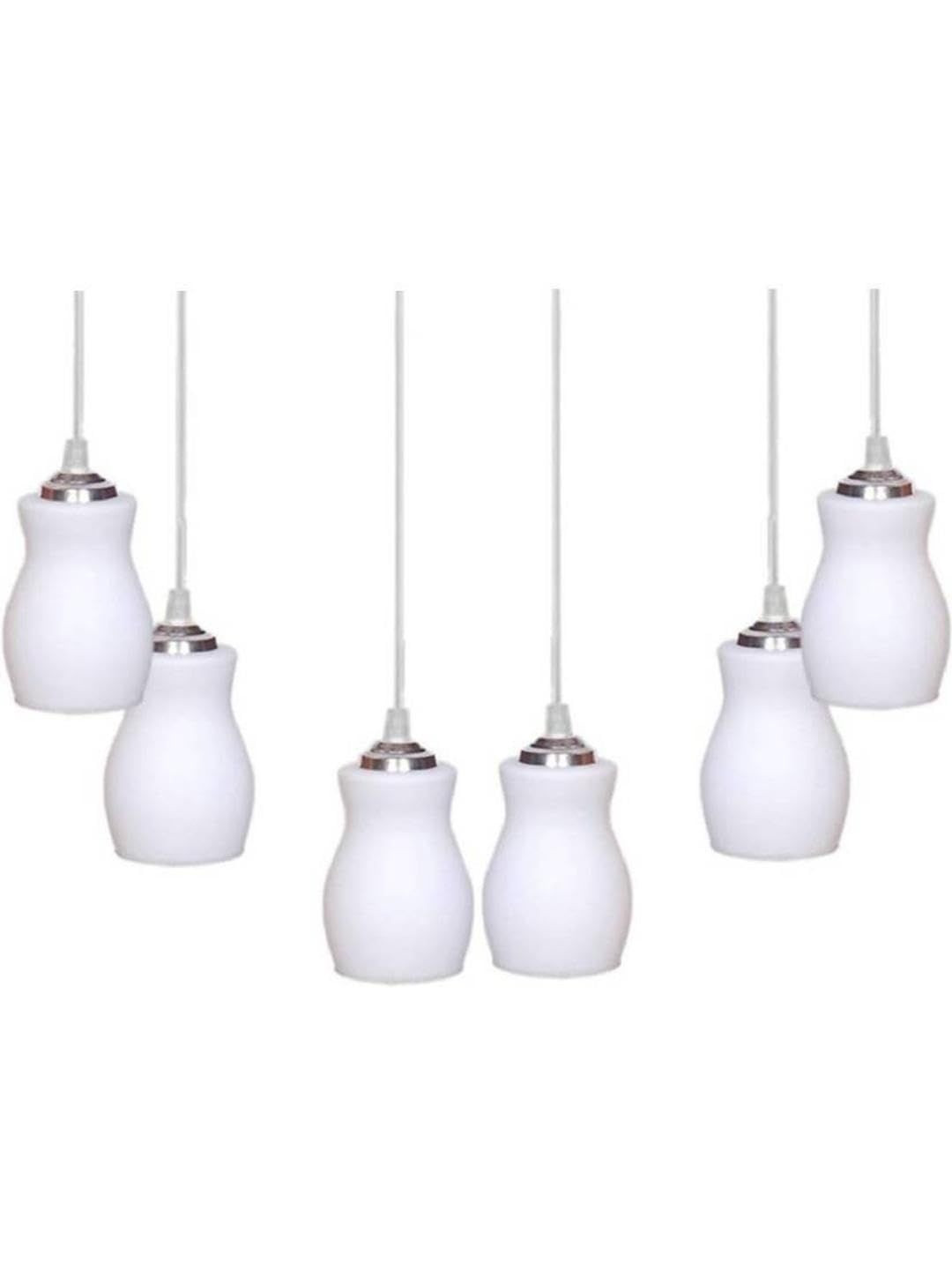 1ST TIME White Printed Bell Self Assembly Ceiling Lamp