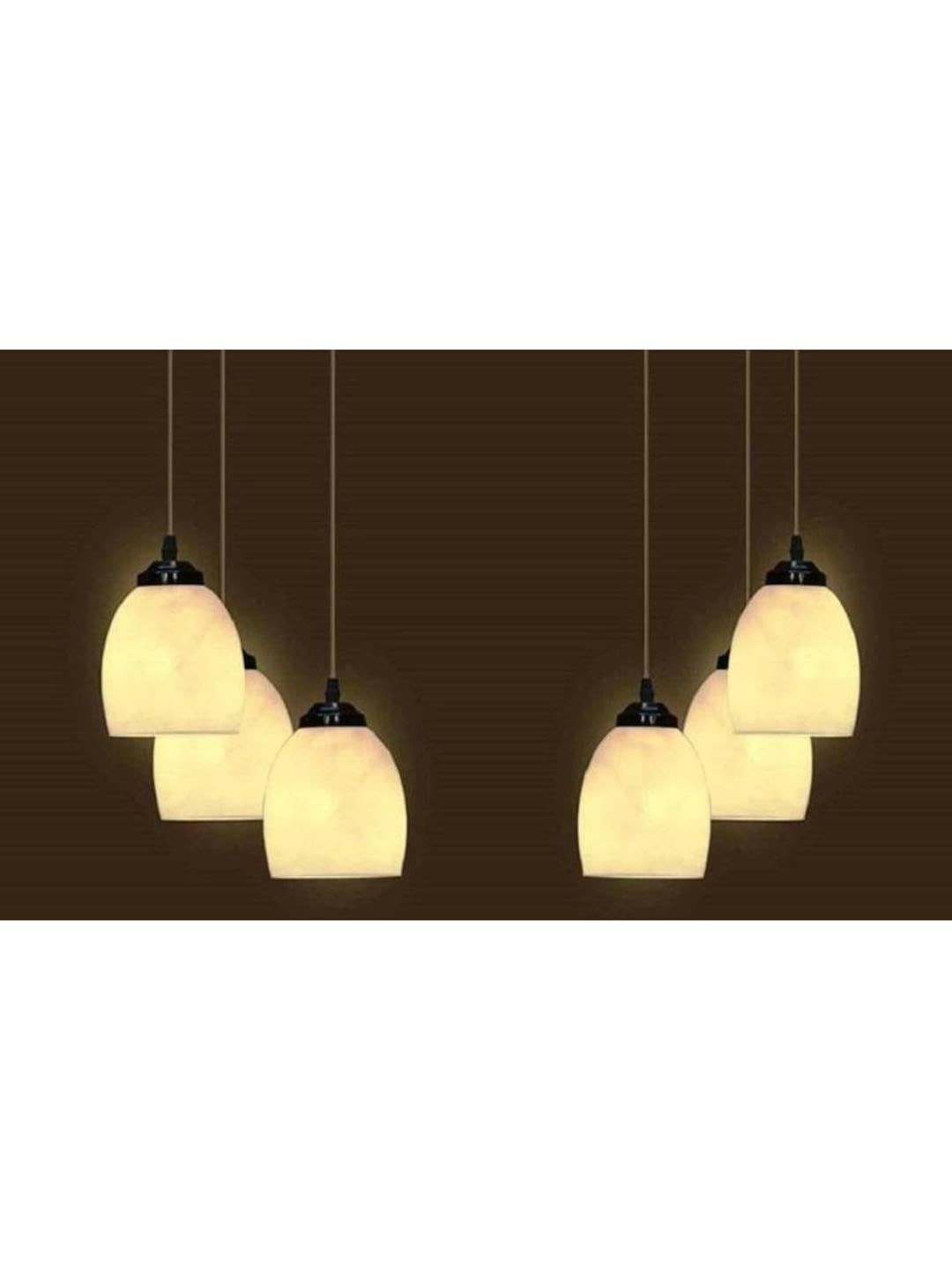 1ST TIME White Printed Bell Self Assembly Ceiling Lamp