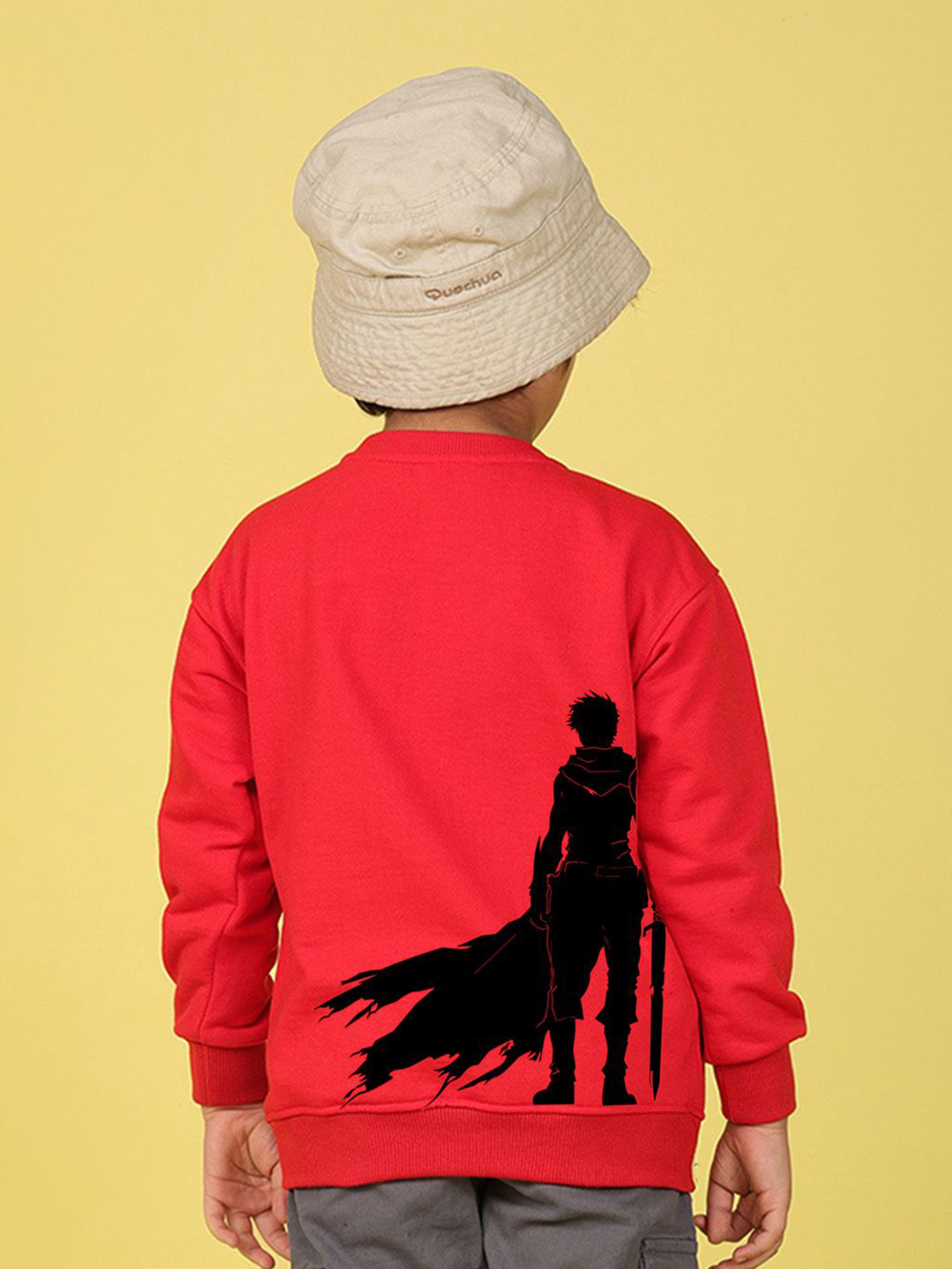 NUSYL Boys Super Herd Text Printed Oversized Sweatshirt