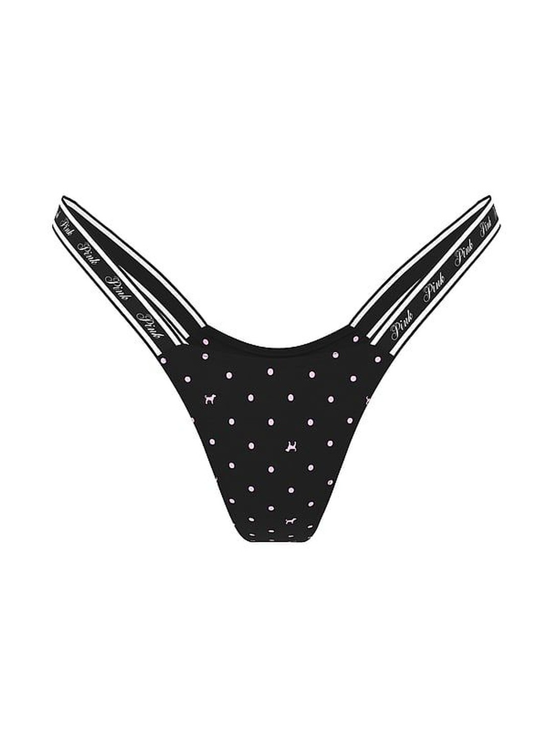 Victoria's Secret Logo Printed High-Rise Micro Thong Briefs