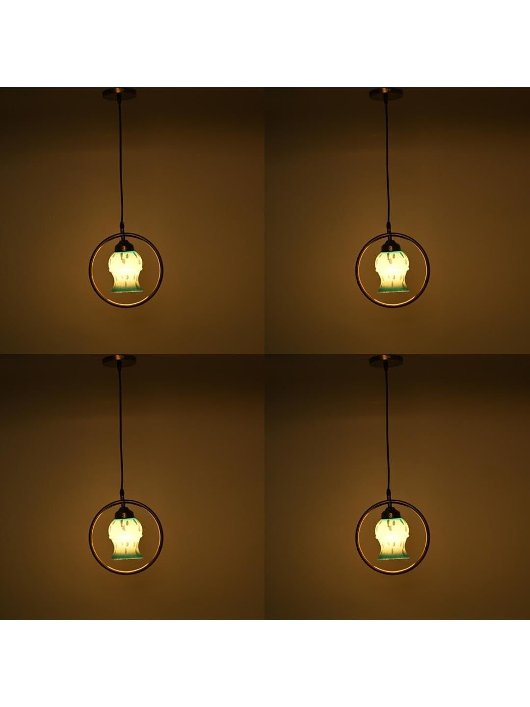 1ST TIME White Printed Bell Self Assembly Ceiling Lamp