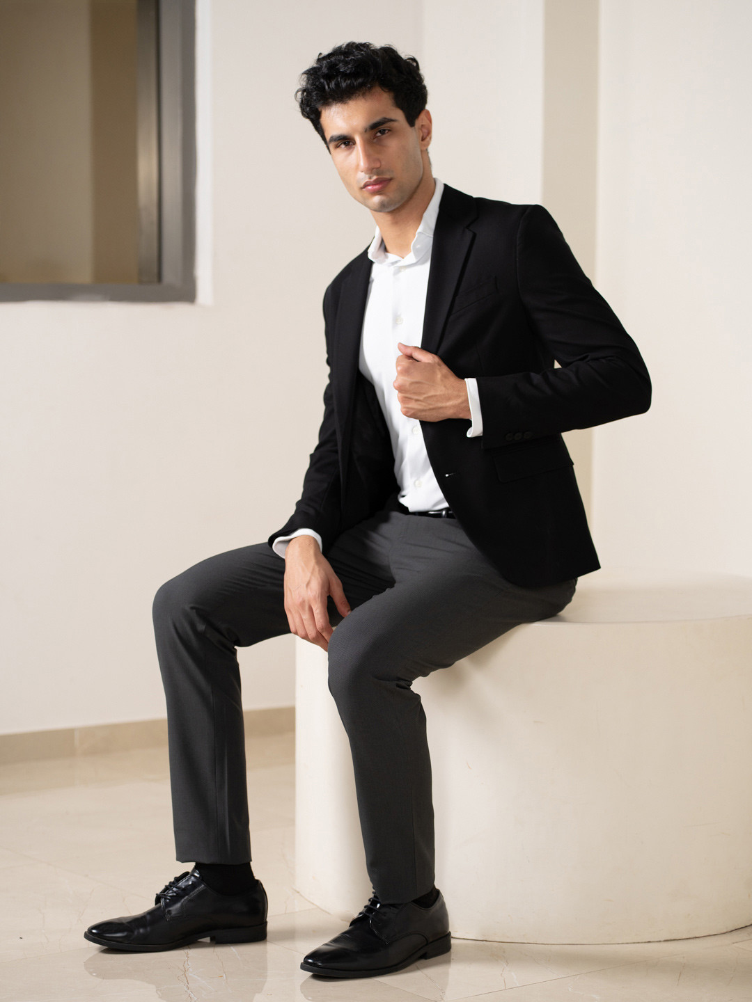 The Pant Project Men Mid-Rise Slim Fit Tailored Trousers