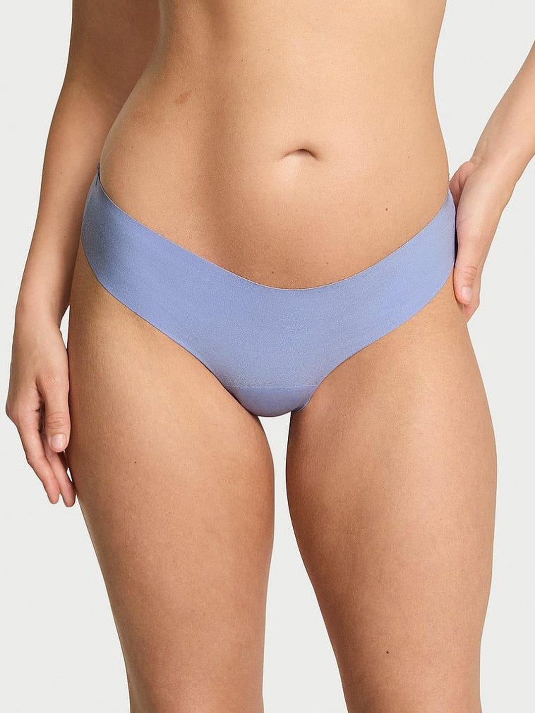 Victoria's Secret Women Low-Rise No-Show Mesh-Back Logo Thong Panty