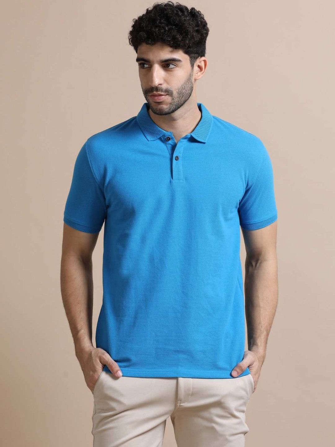 SHOWKEY Men Polo Collar SUSTAINABLE T-shirt