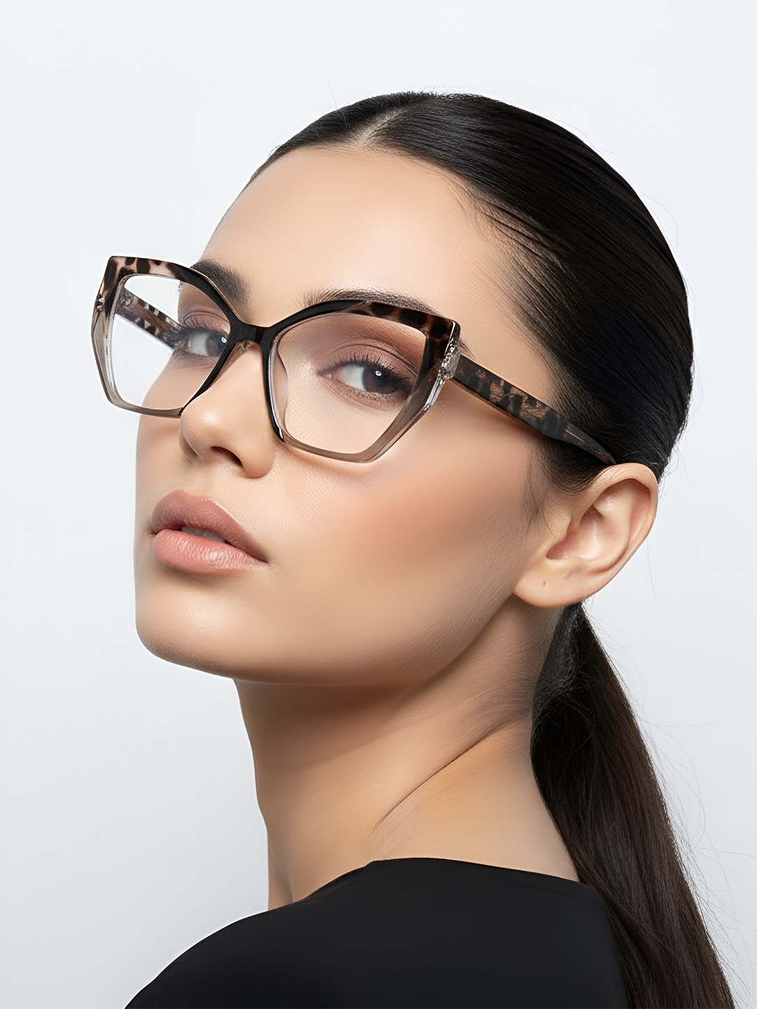PERKEY Women Full Rim Square-Cat Eye Computer Blue Cut Spectacles Frames OPTL0011-C2