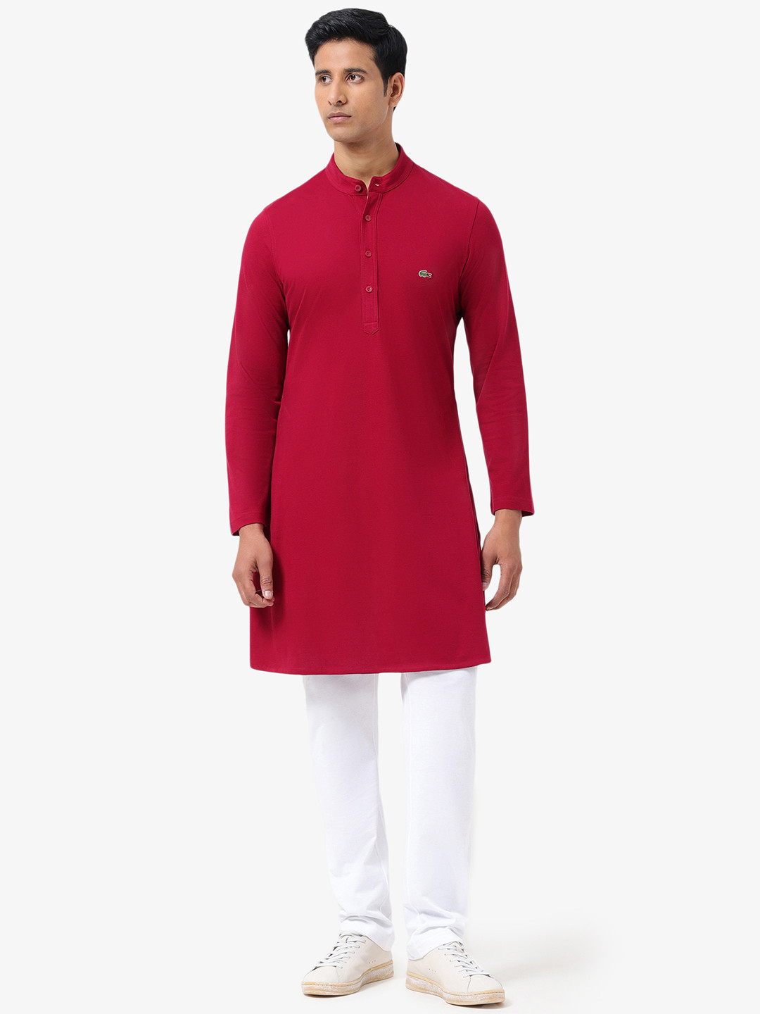 Lacoste Men Solid Daily Pure Cotton Straight Kurta