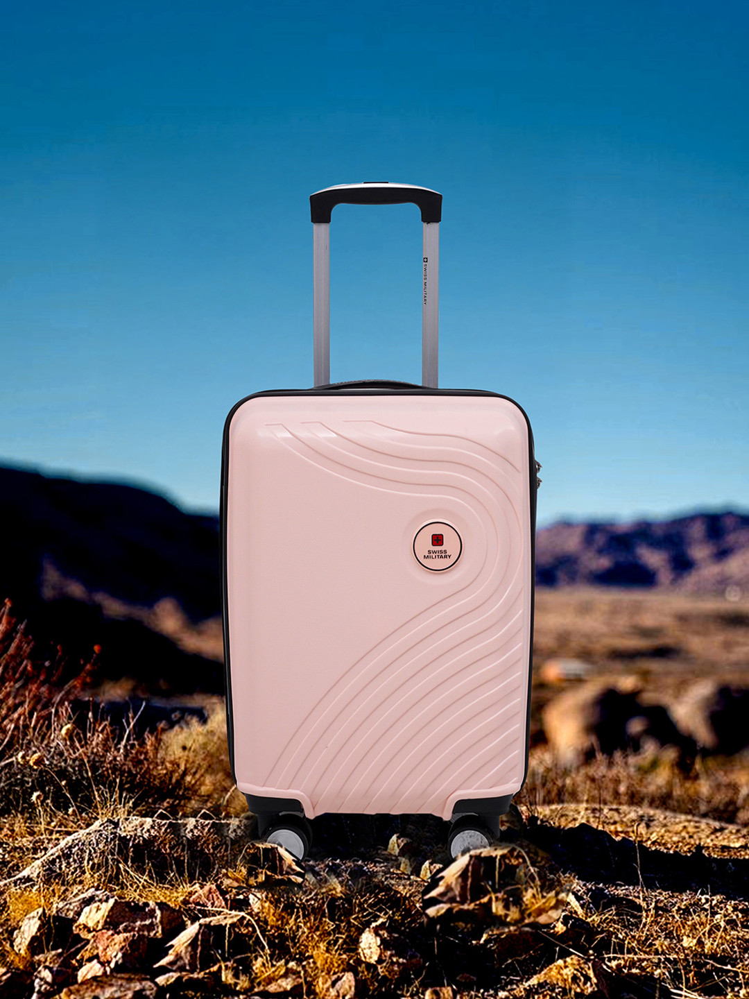 SWISS MILITARY MilesPro Striped Hard Sided Travel Bag