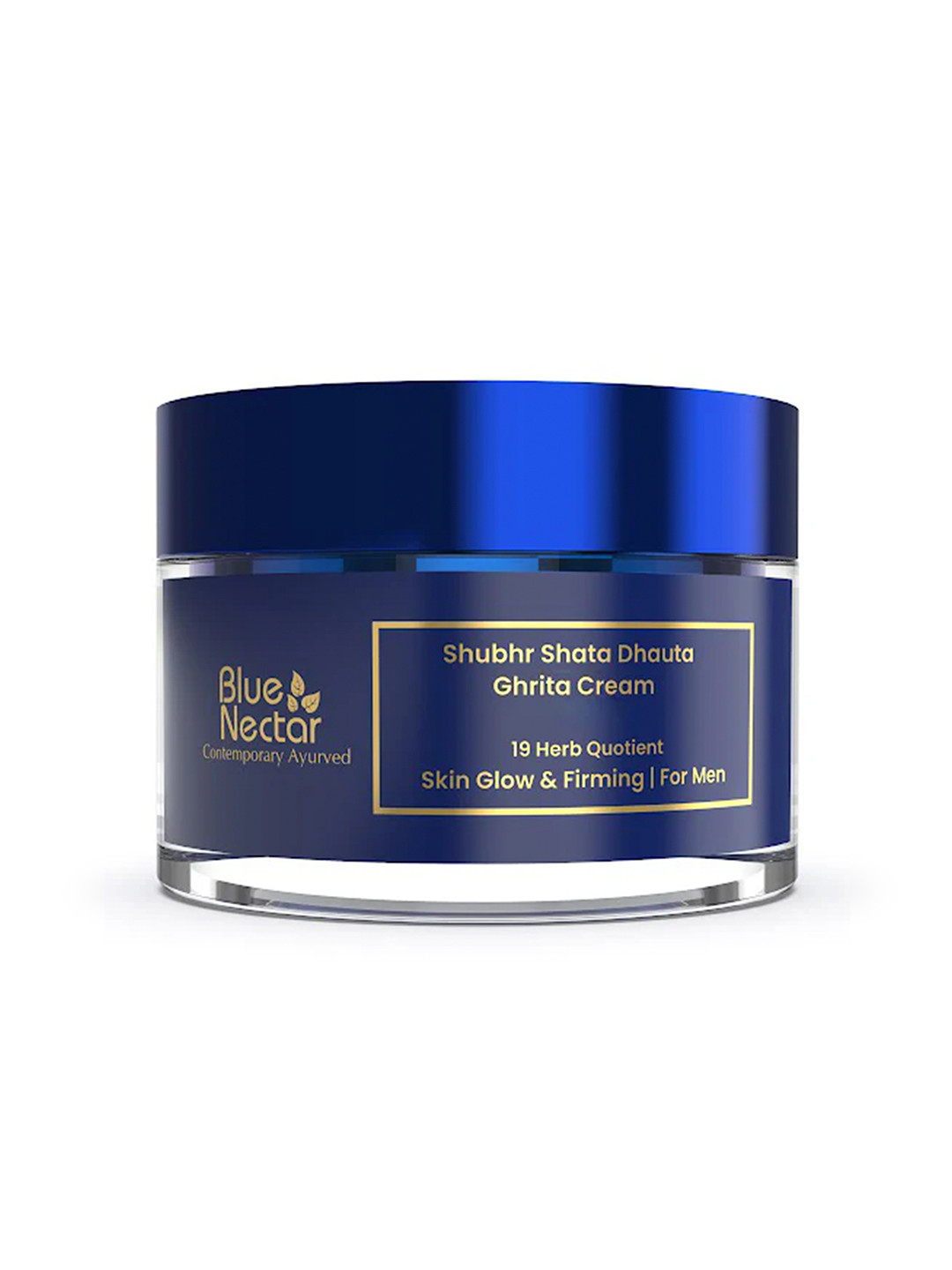 Blue Nectar Men's Shubhr Shata Dhauta Ghrita Skin Firming Face Cream- 50g