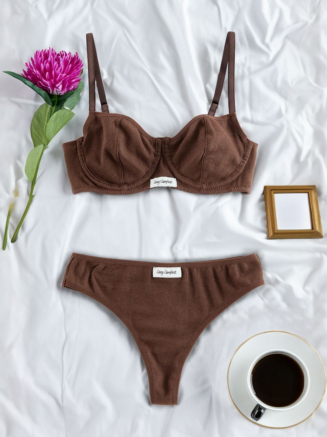 Trendyol Pure Cotton Shoulder Straps Lingerie Set