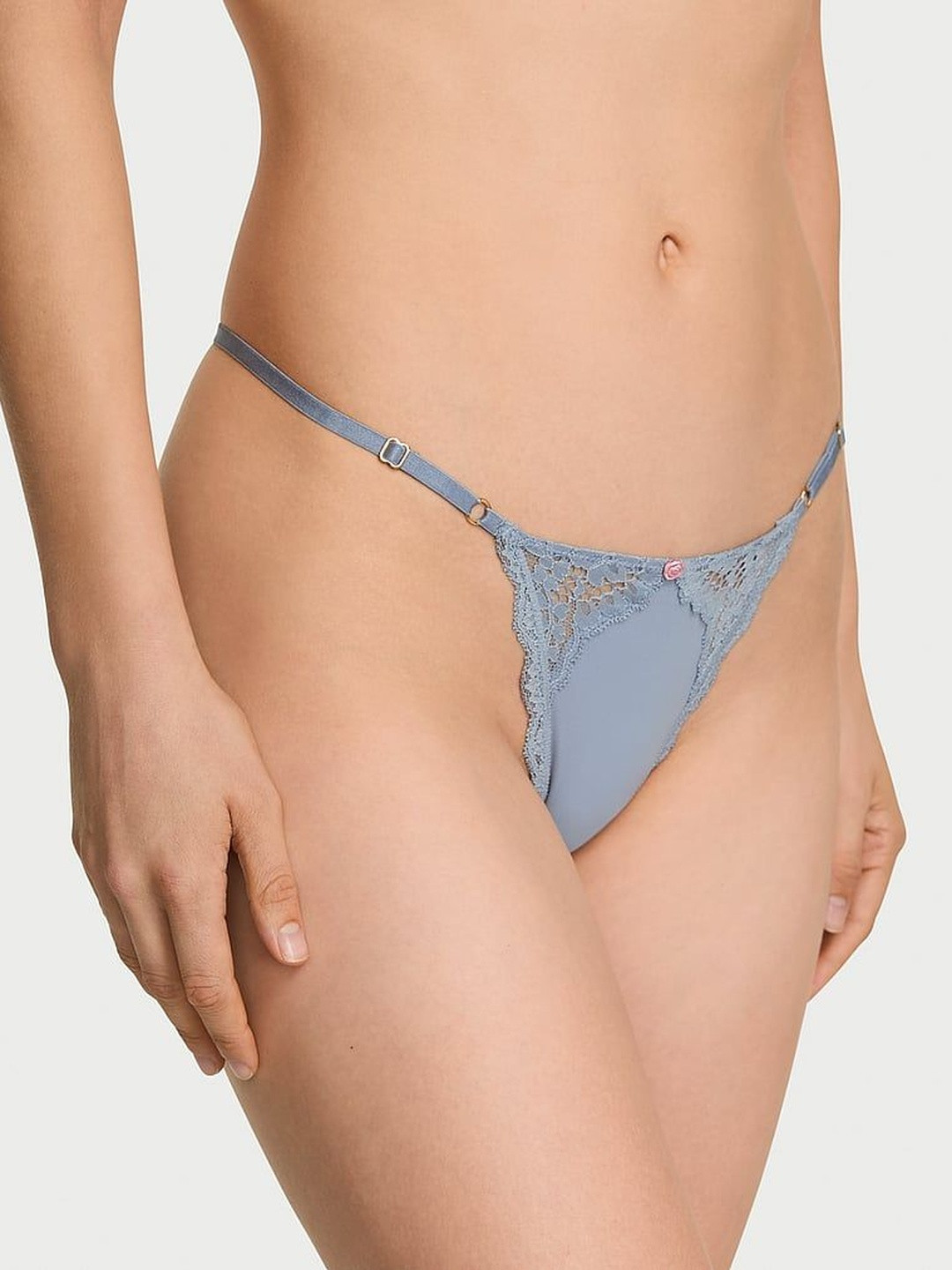 Victoria's Secret Women Dream Angels Self Designed Lace-Trim Adjustable V-String Panty
