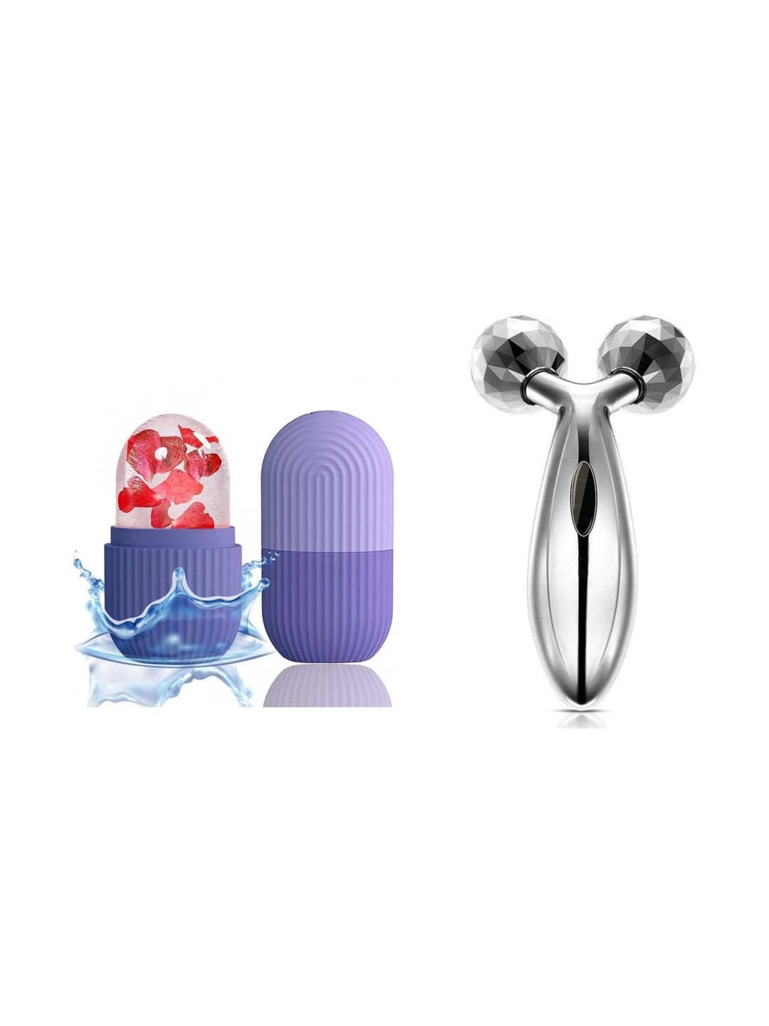 Oldglory Set Of 2 3D & Ice Roller Face Eyes & Body Massager