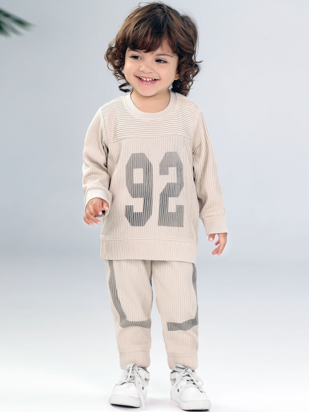 Bad Boys Boys Printed Round Neck Pure Cotton T-Shirt With Jogger