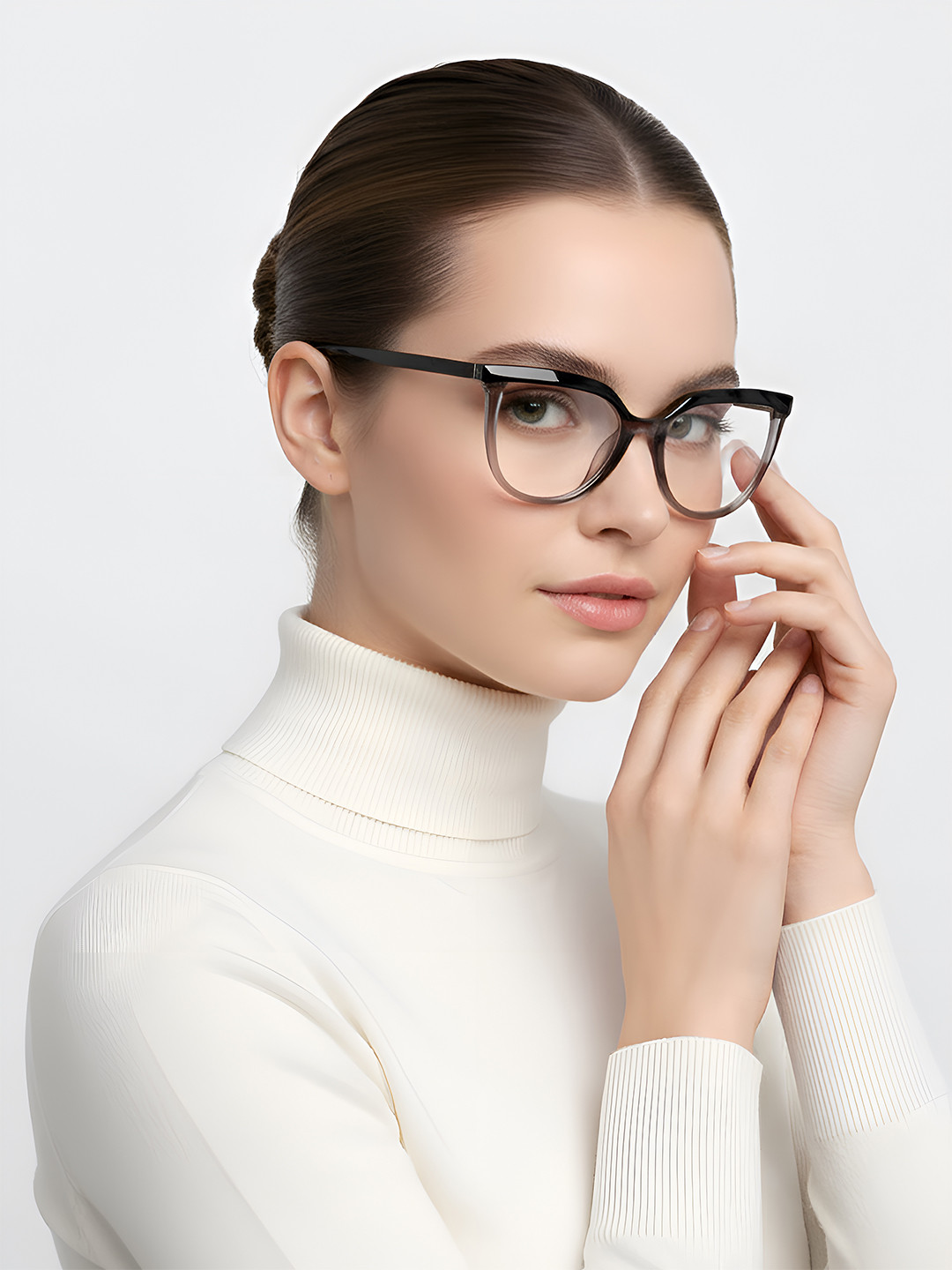 PERKEY Women Full Rim Computerized Oversized Cateye Frames- OPTL006-C1