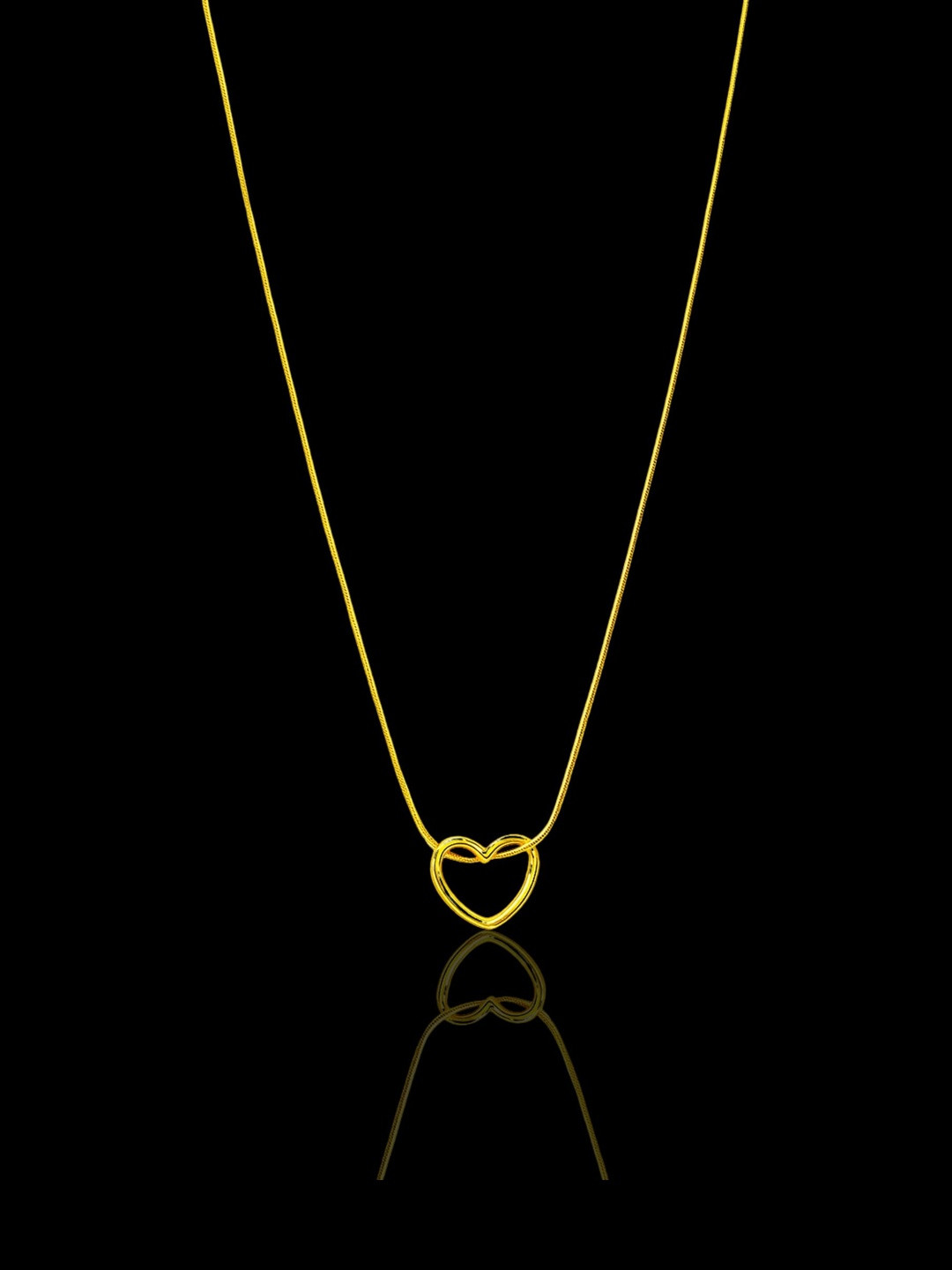 Bracotive Gold-Plated Stainless Steel Anti Tarnish LightweightHeart Chain