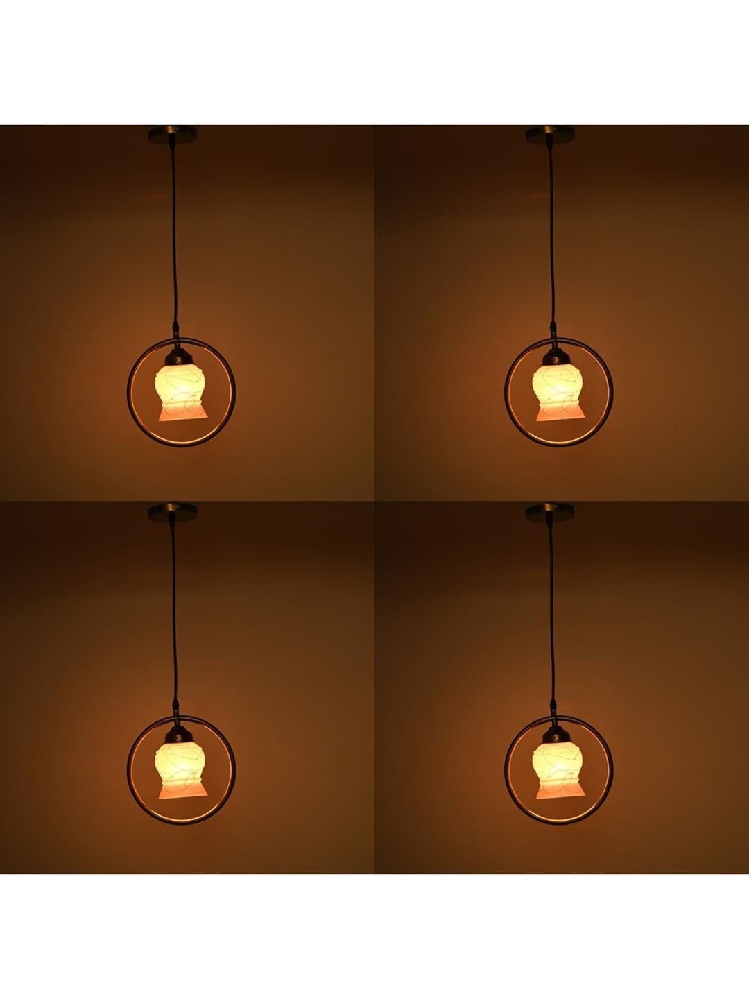 1ST TIME Pink Textured Self Assembly Bell Ceiling Lamp