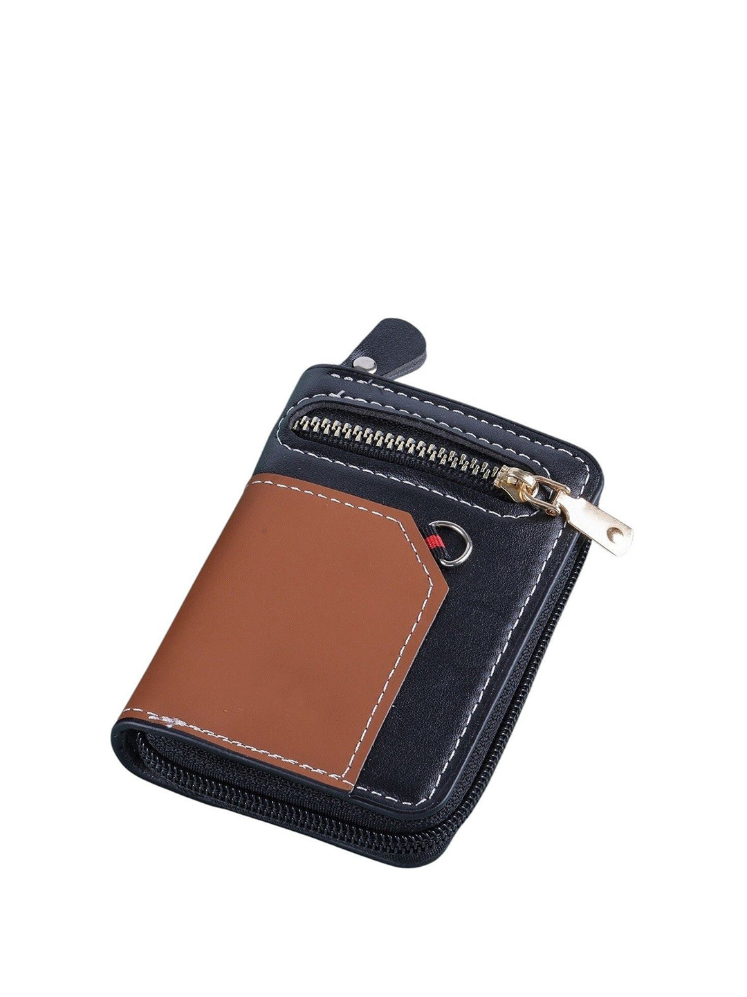 WATCHSTAR Unisex Leather Zip Around Card Holder
