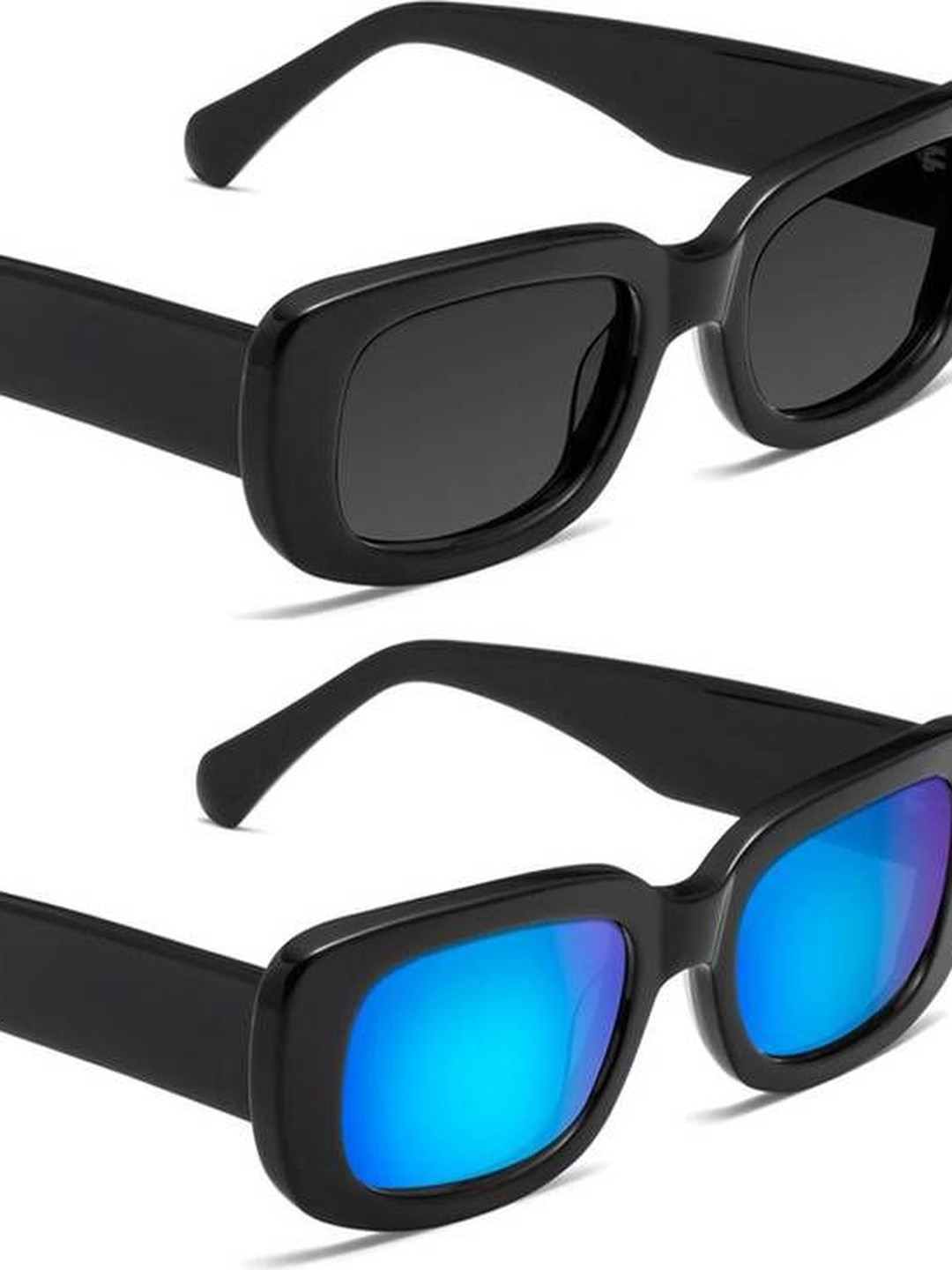 Arzonai Unisex Set Of 2 Rectangle Sunglasses with UV Protected Lens COMBO-2824