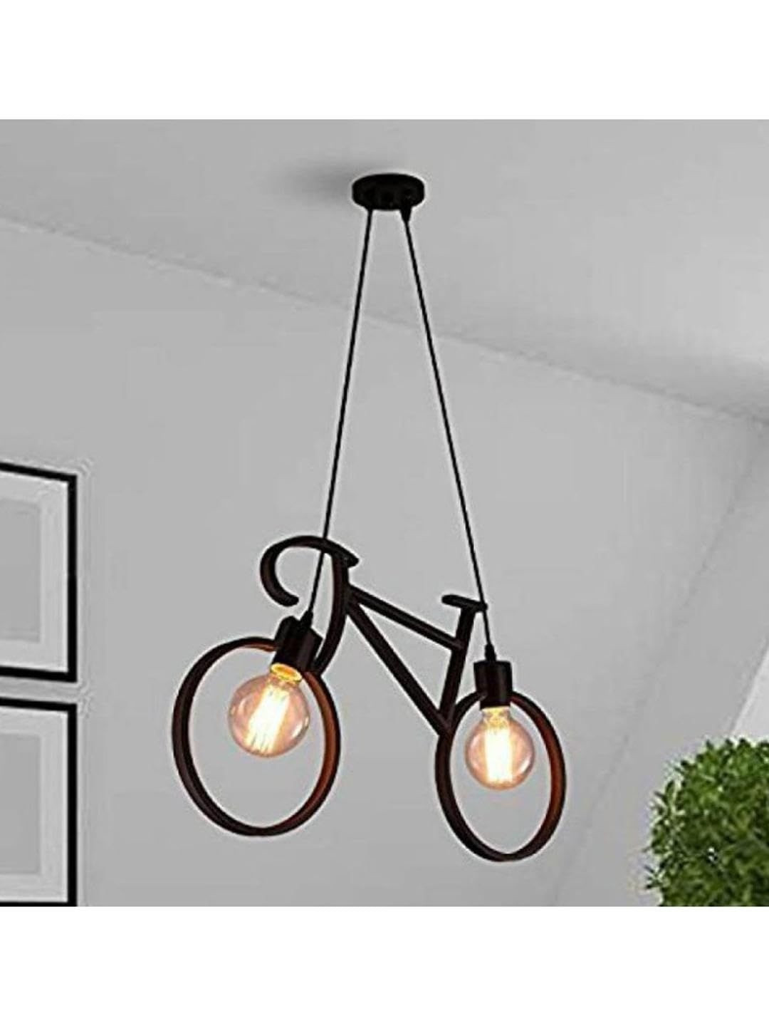 1ST TIME Black Textured Abstract Shaped Ceiling Lamp