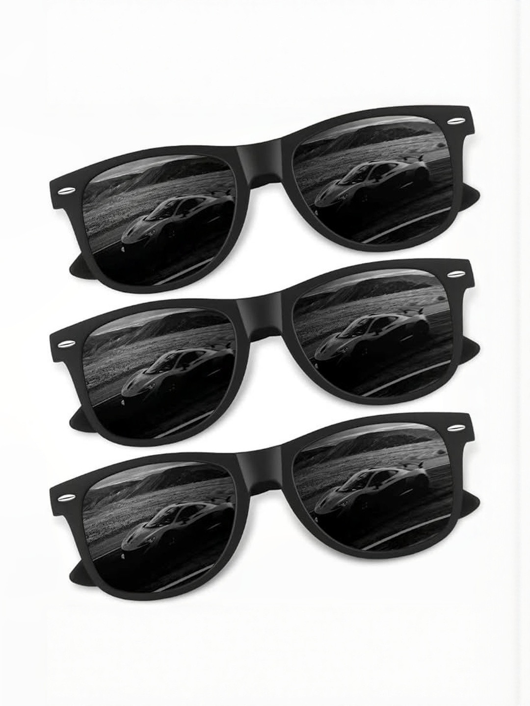 Arzonai Thug Life Unisex Set Of 3 Wayfarer Sunglasses with UV Protected Lens COMBO-2871