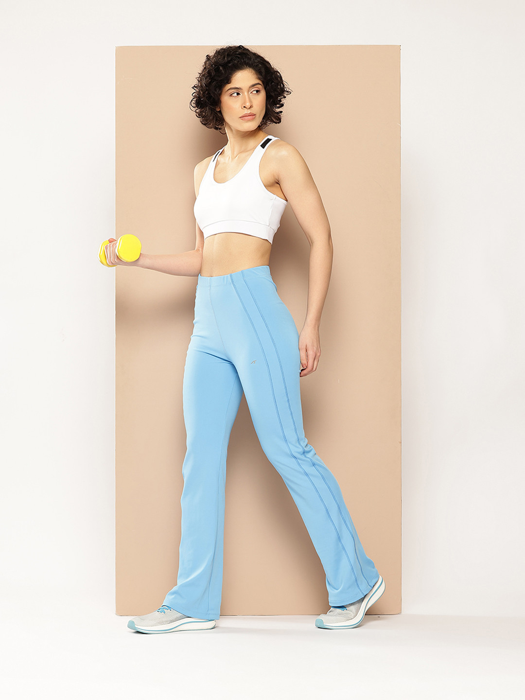 Alcis Women Drytech+ Mid-Rise Slim Fit Flare Track Pant
