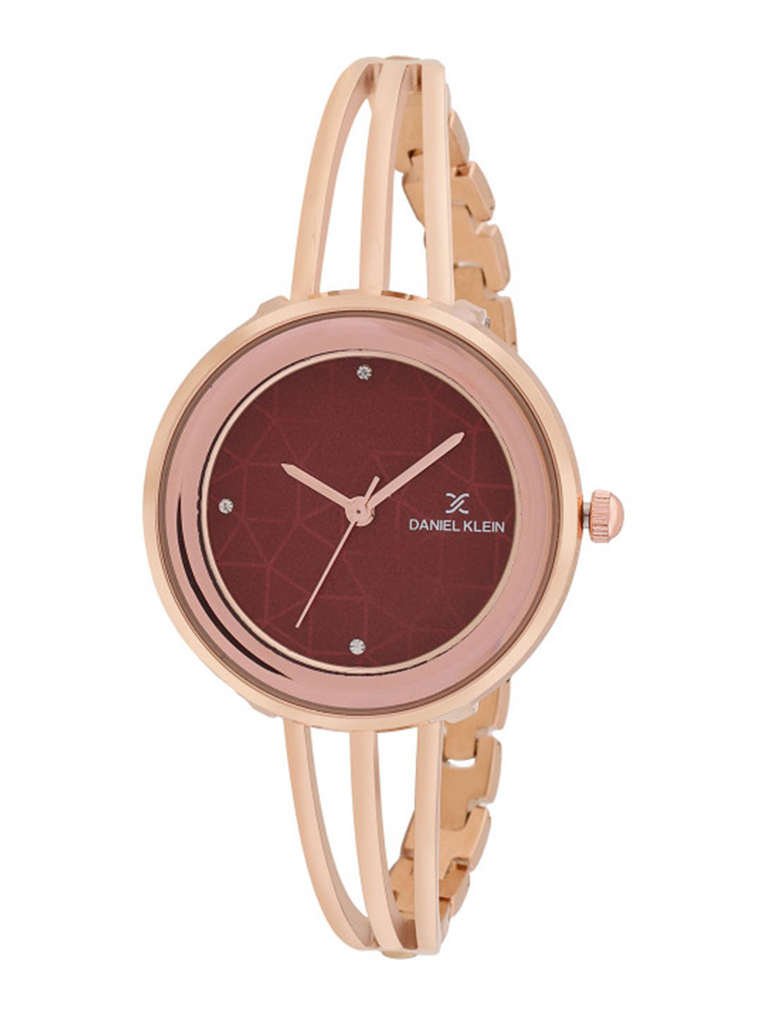 Daniel Klein Women Brass Dial & Stainless Steel Straps Analogue Watch DK.1.14290-5