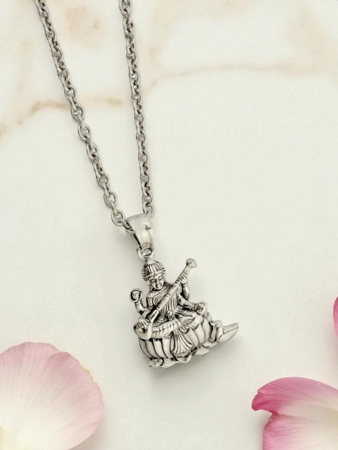 Azita 925 Sterling Silver Unisex Swaraswati Maa pendant