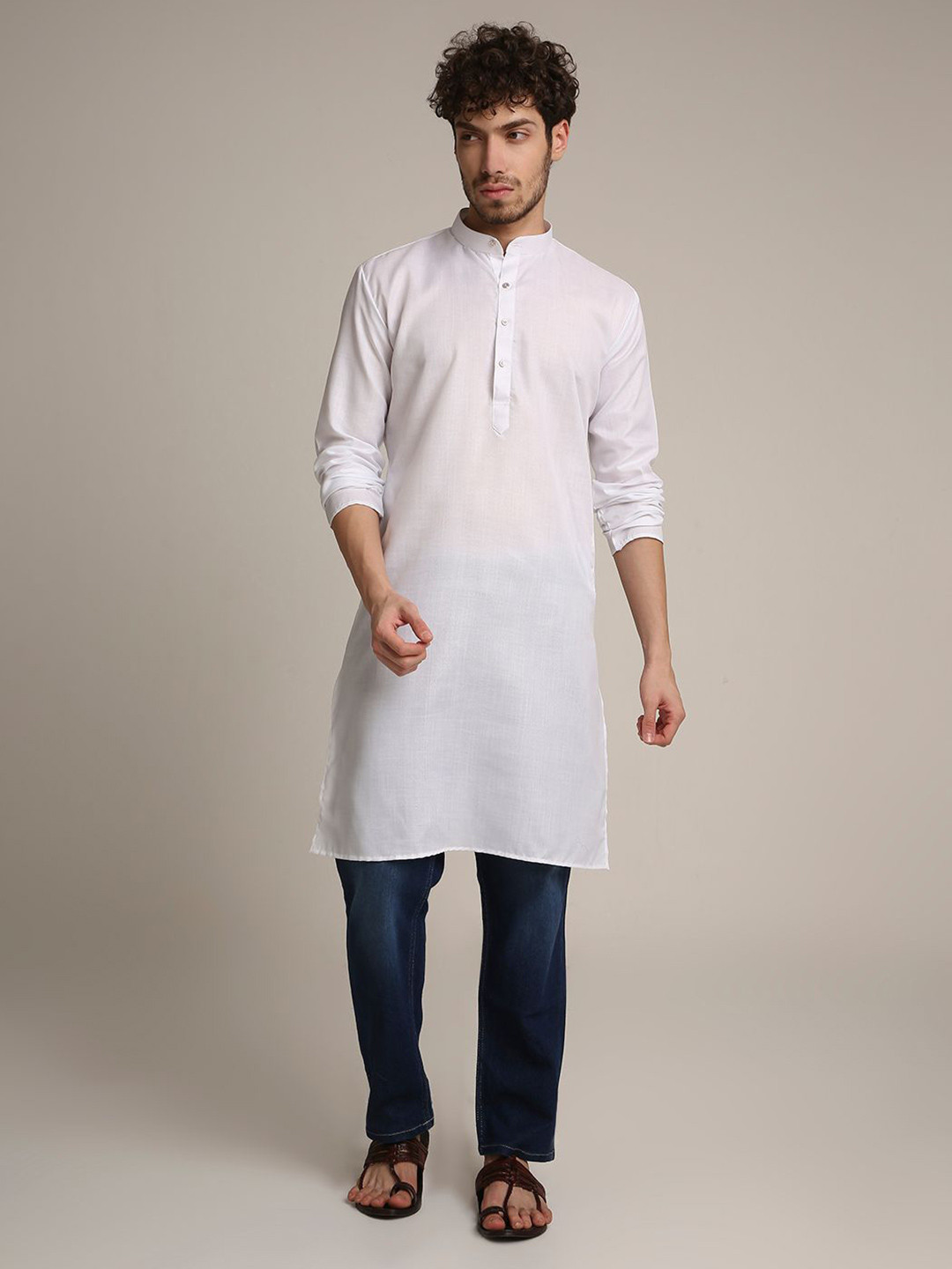 John Philips Men Thread Work Kurta