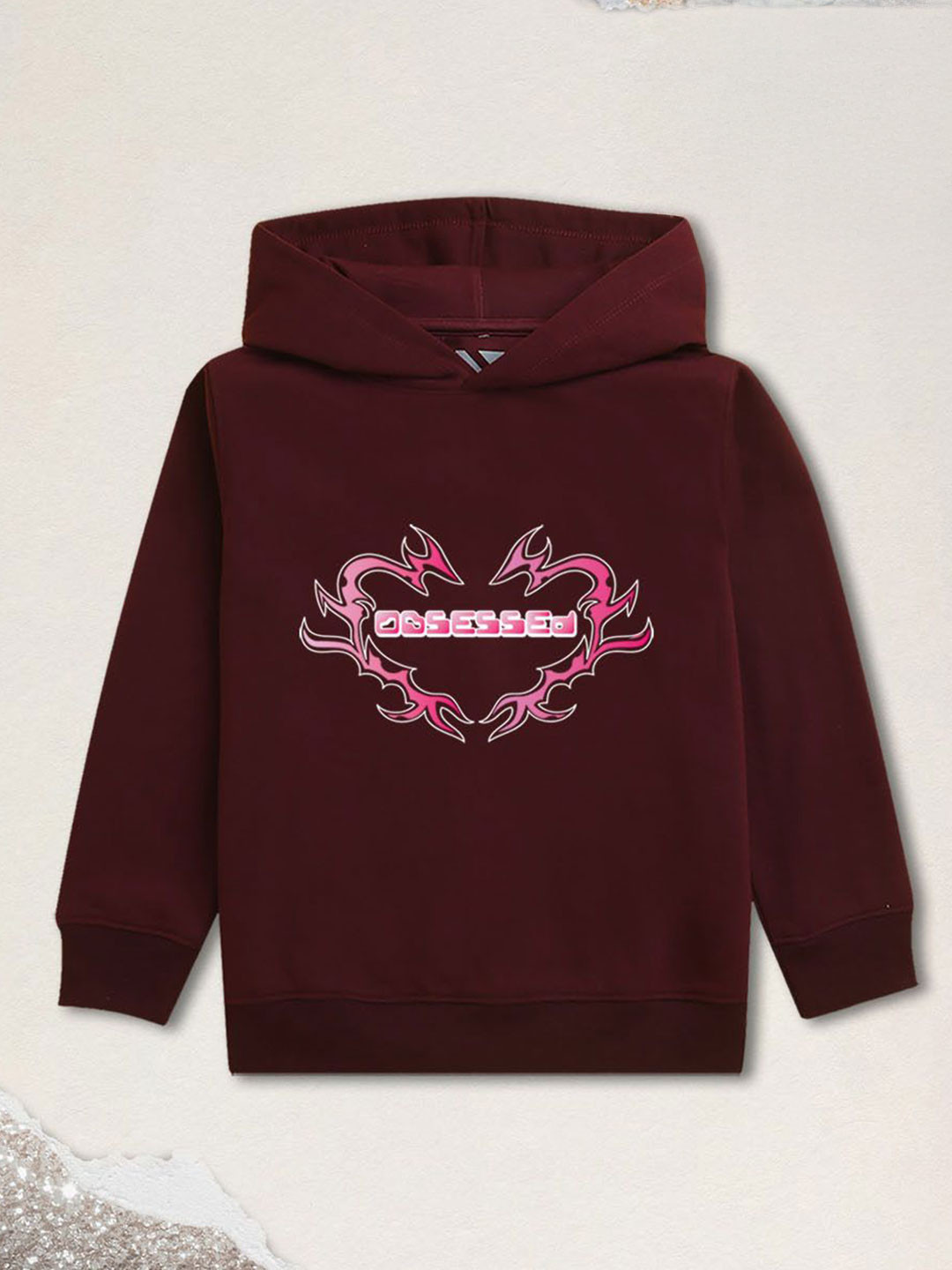 NUSYL Boys Obsessed Printed Hooded Sweatshirt