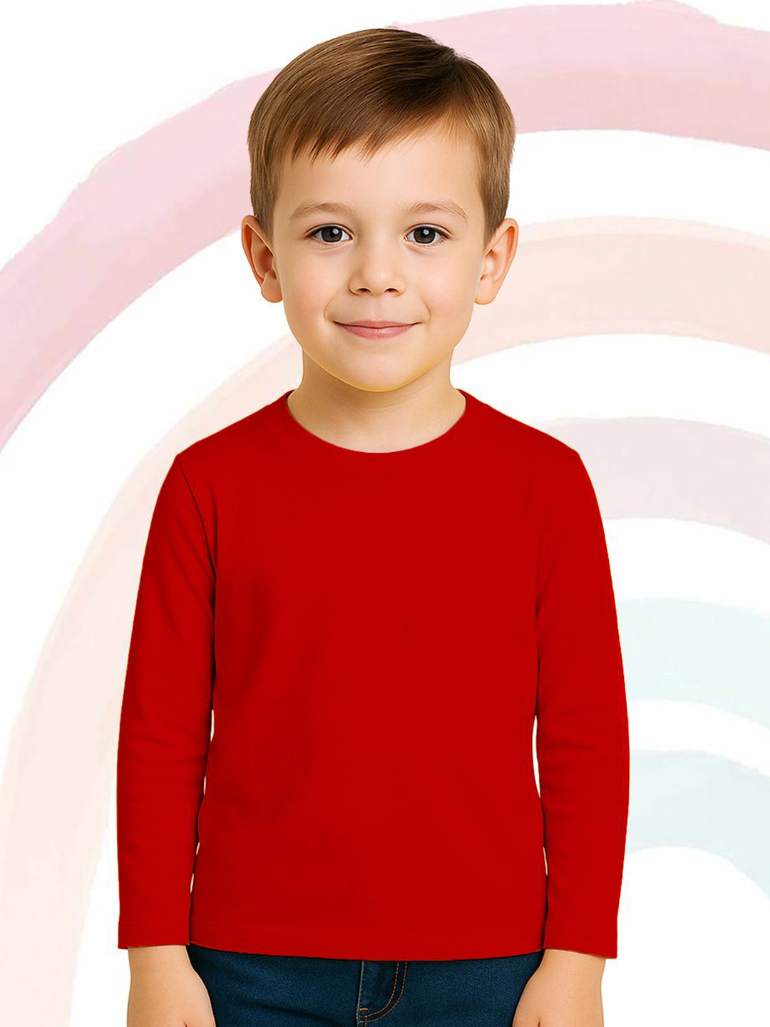 FBAR Boys Solid Round Neck Pure Cotton T-shirt