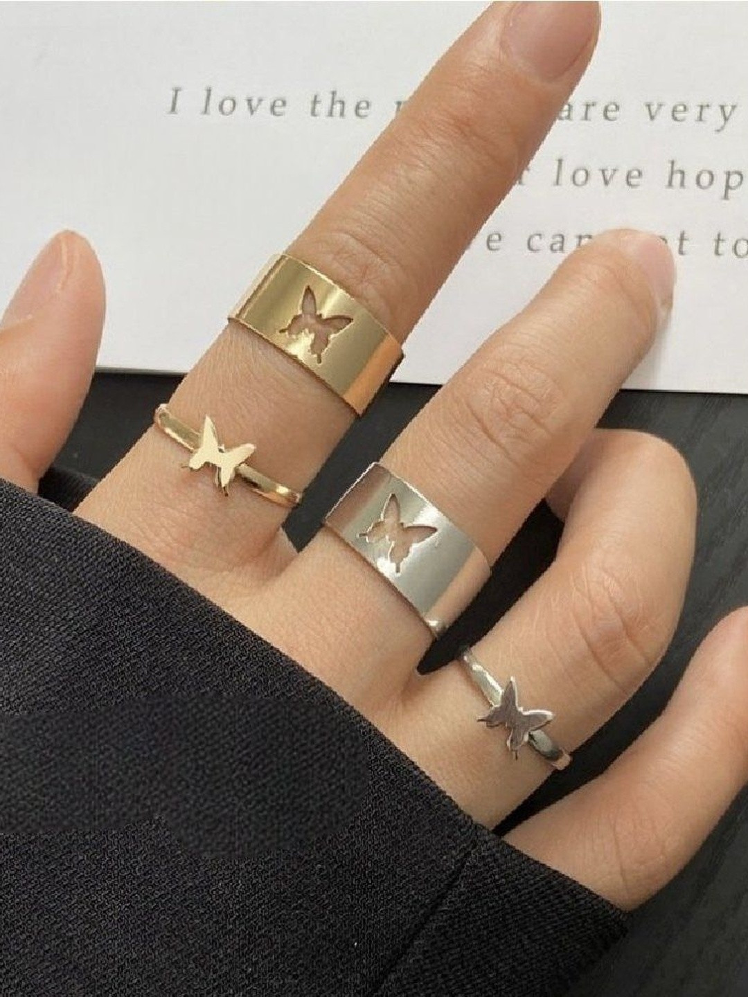 Zaphariq Set Of 4 Finger Rings