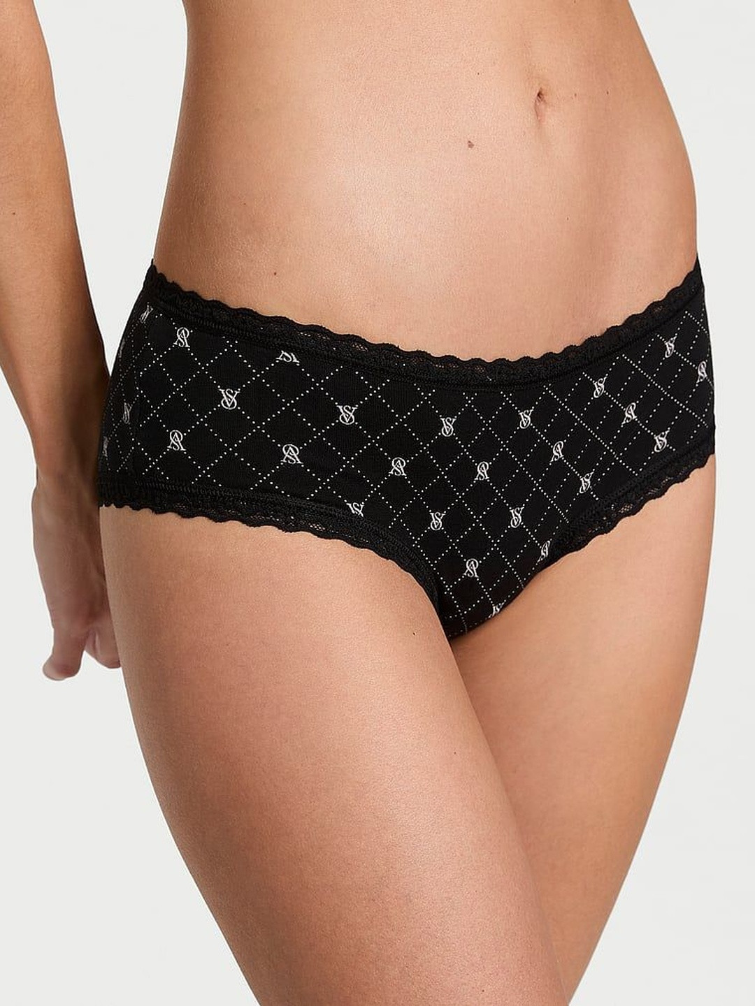 Victoria's Secret Women Low-Rise Brand Logo Printed Hipster Briefs