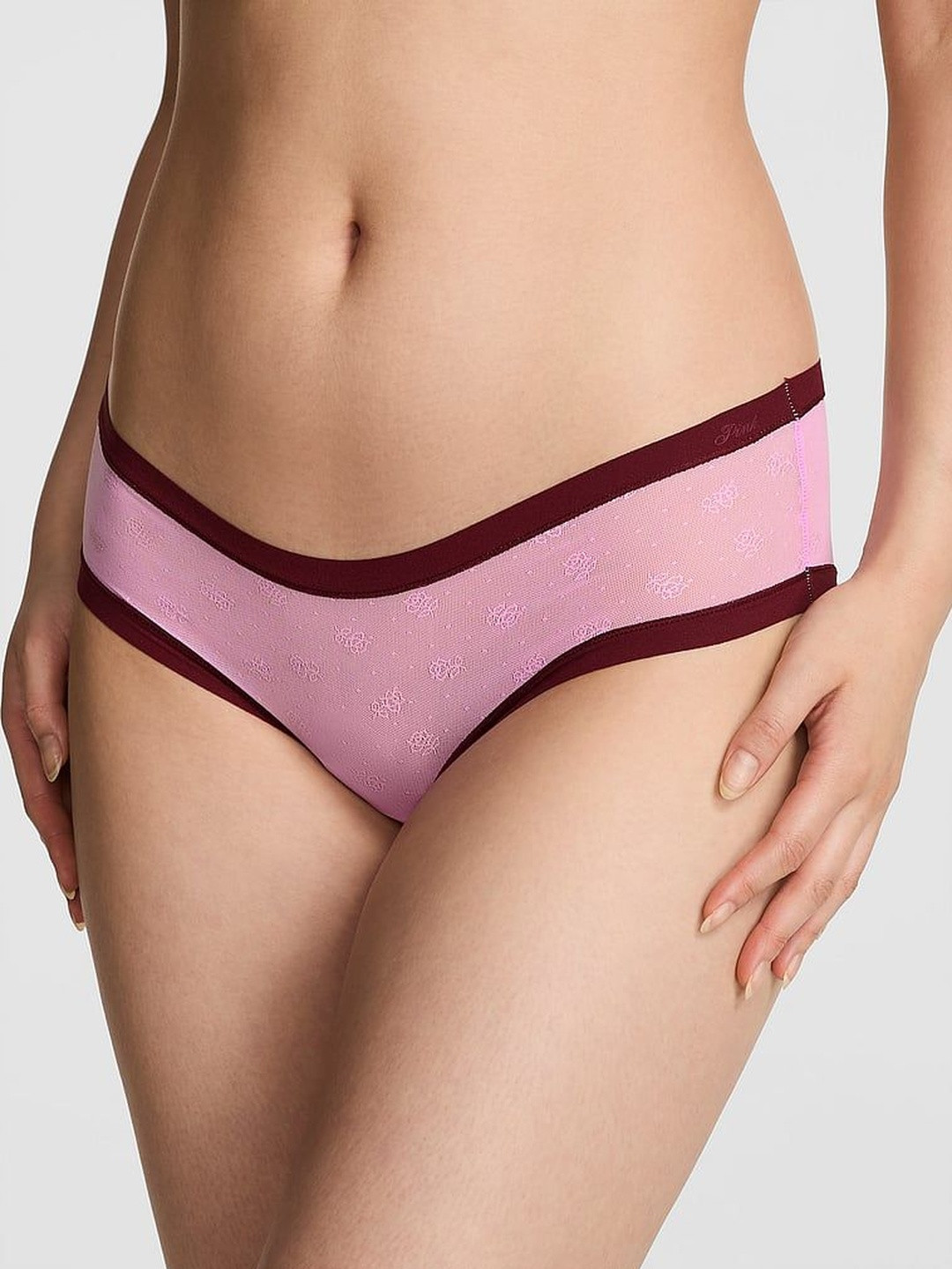 Victoria's Secret Women No-Show Floral Printed Low-Rise Basic Briefs