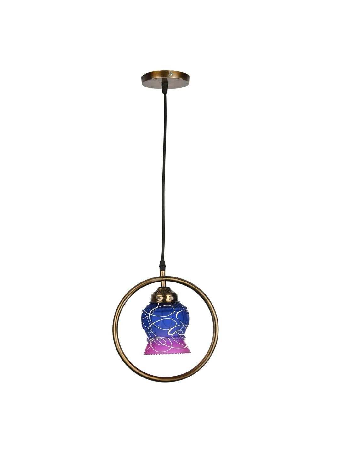 1ST TIME Pink & Purple Textured Self Assembly Bell Ceiling Lamp