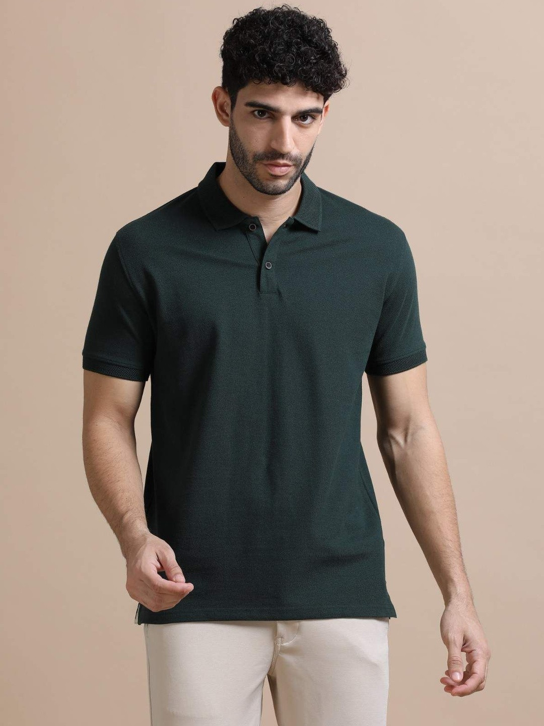 SHOWKEY Men Polo Collar SUSTAINABLE T-shirt